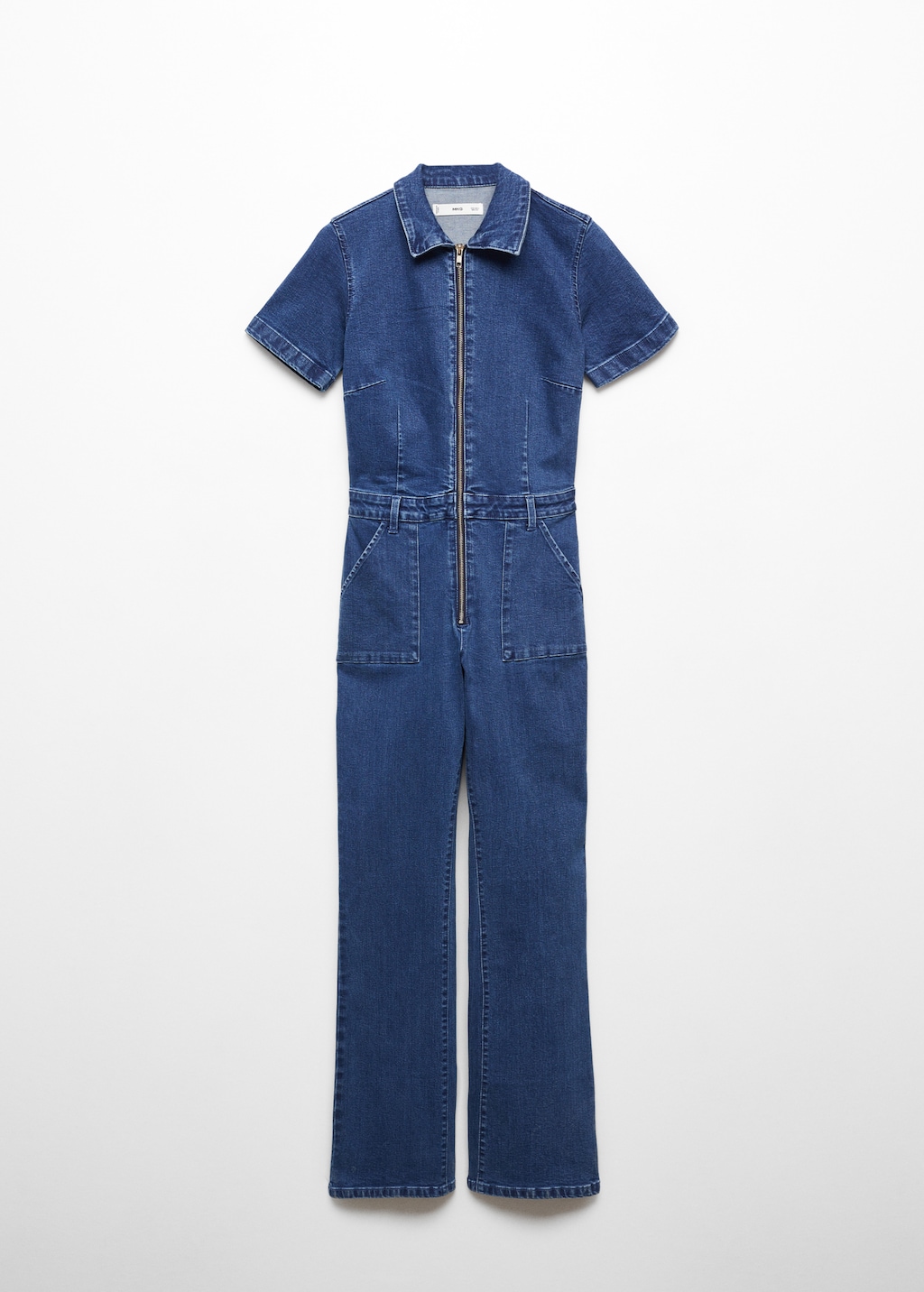 Denim zipper jumpsuit - Article without model