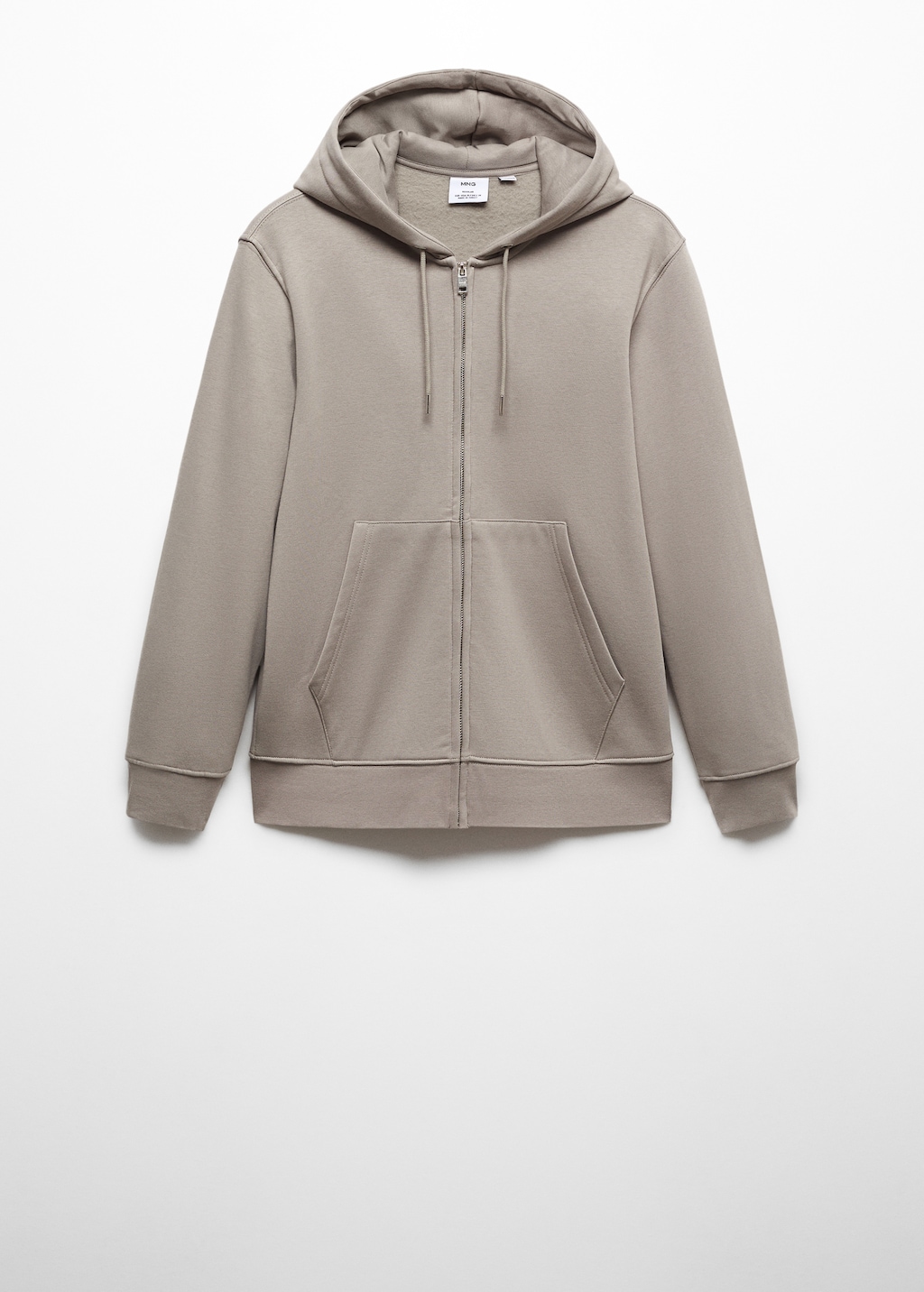 Cotton zip-up hoodie - Article without model