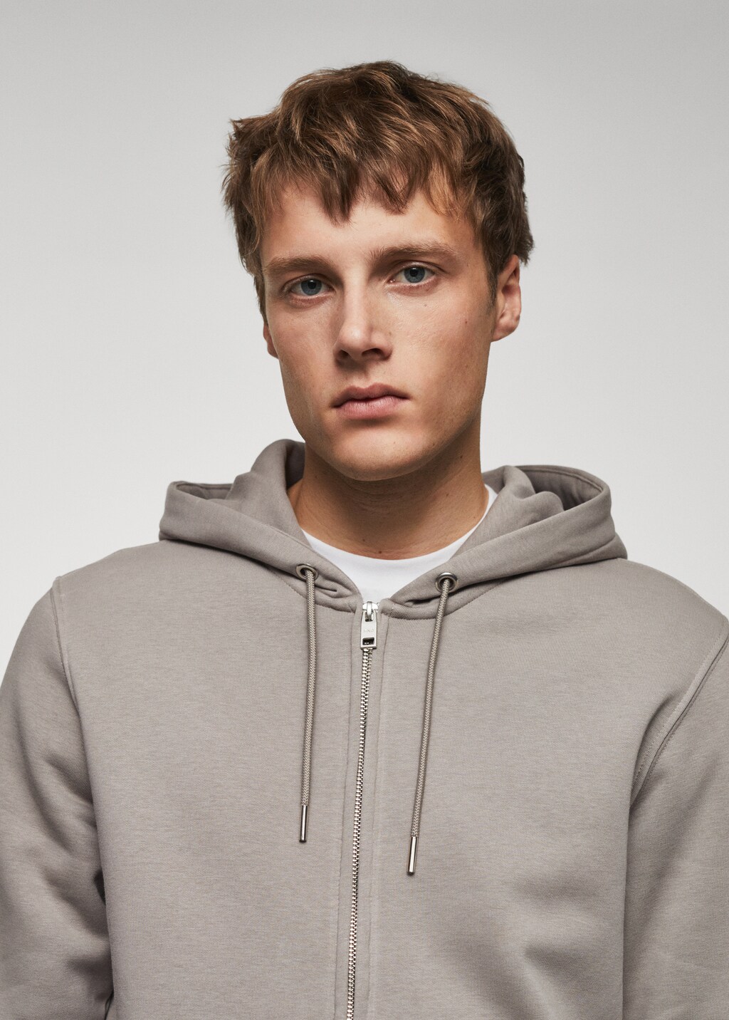 Cotton zip-up hoodie - Details of the article 1