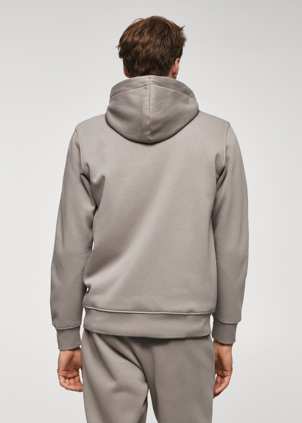 Cotton zip-up hoodie - Reverse of the article