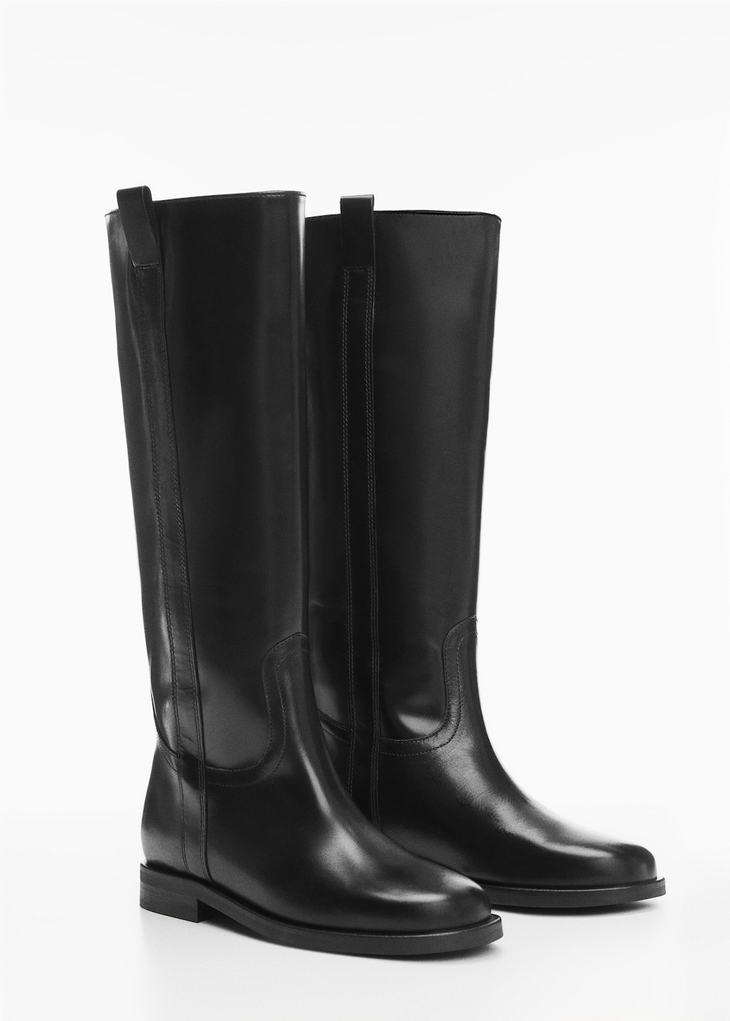 Leather high-leg boots - Medium plane