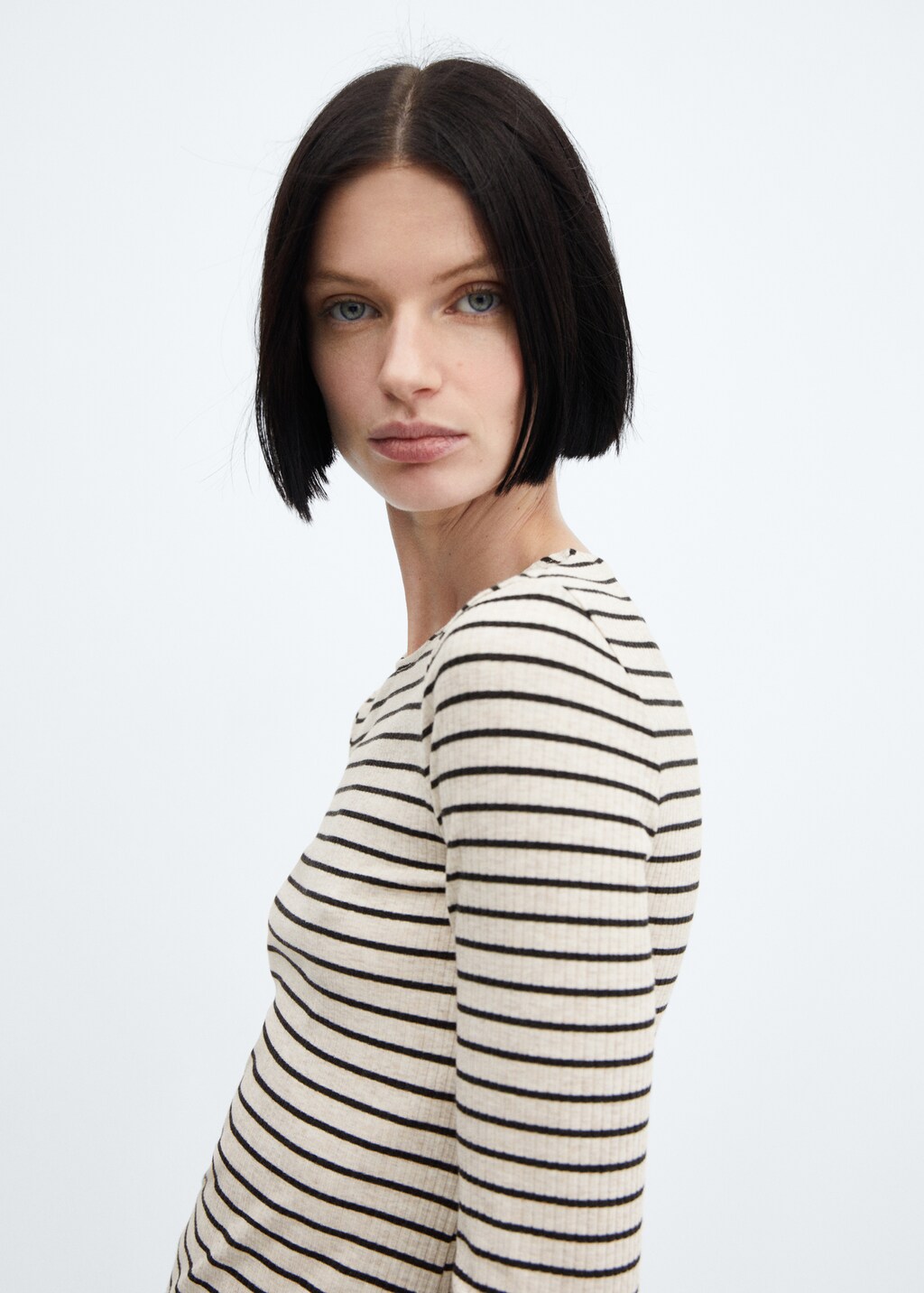 Striped ribbed dress - Details of the article 1