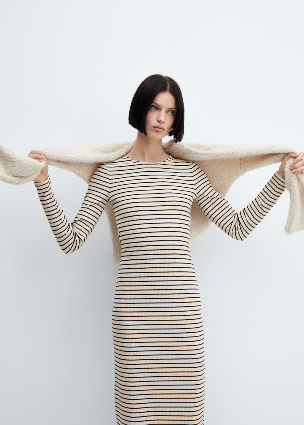 Striped ribbed dress - Details of the article 6