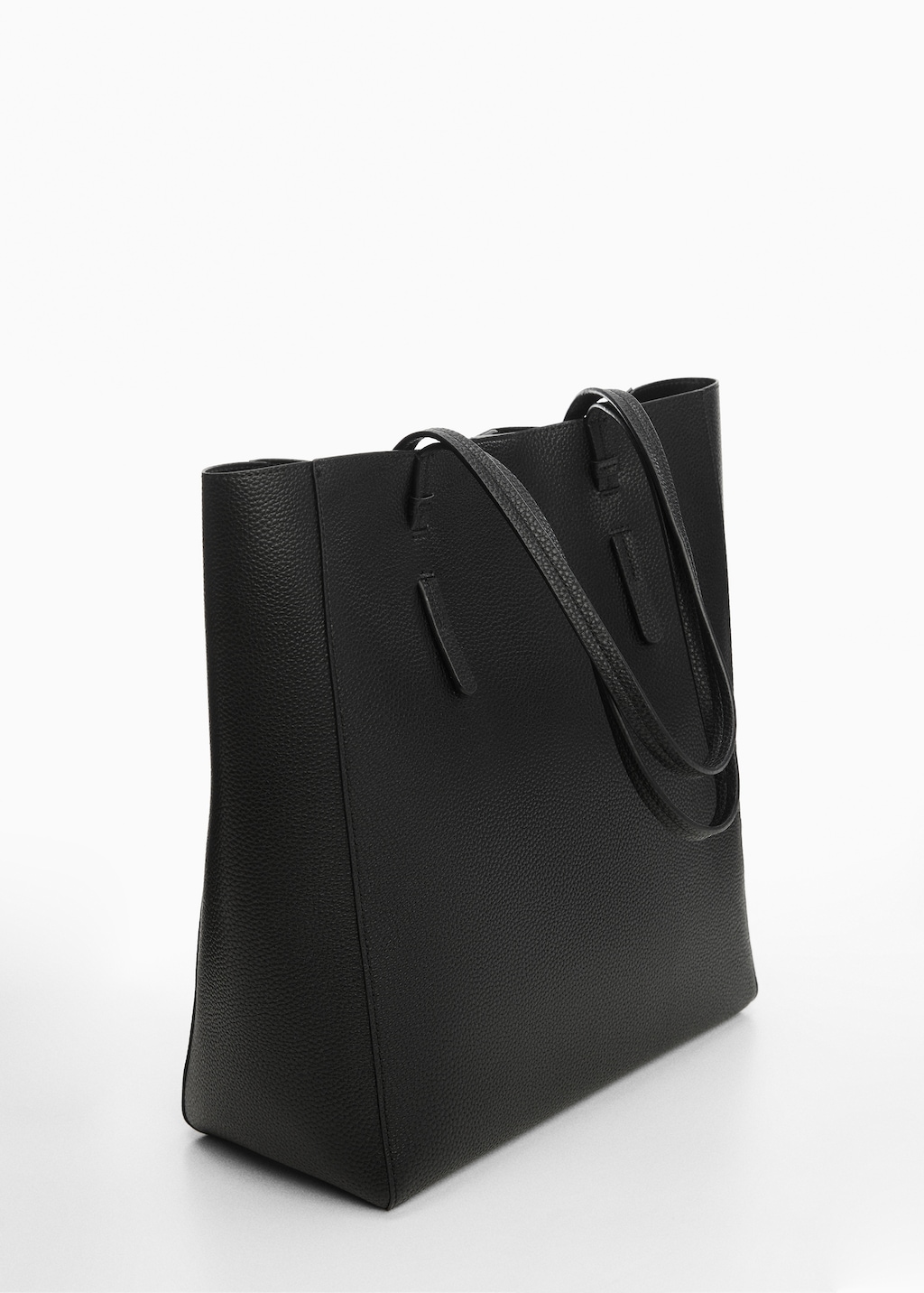 Shopper Bag mit Leder-Effekt - Mittlere Ansicht