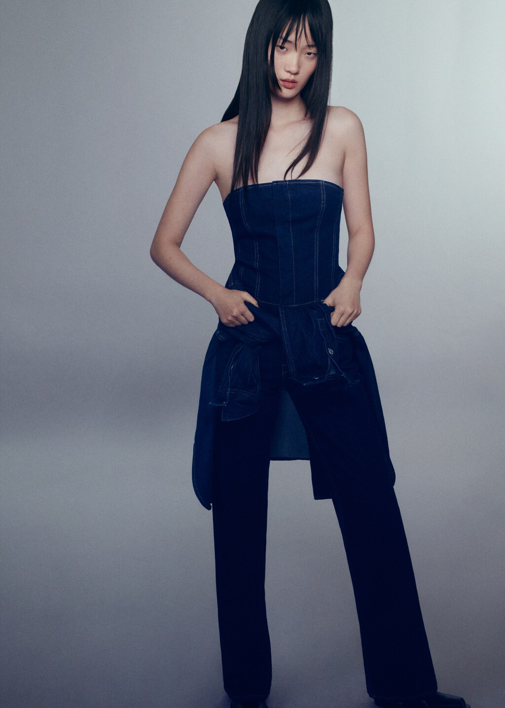 Strapless denim jumpsuit - Details of the article 9