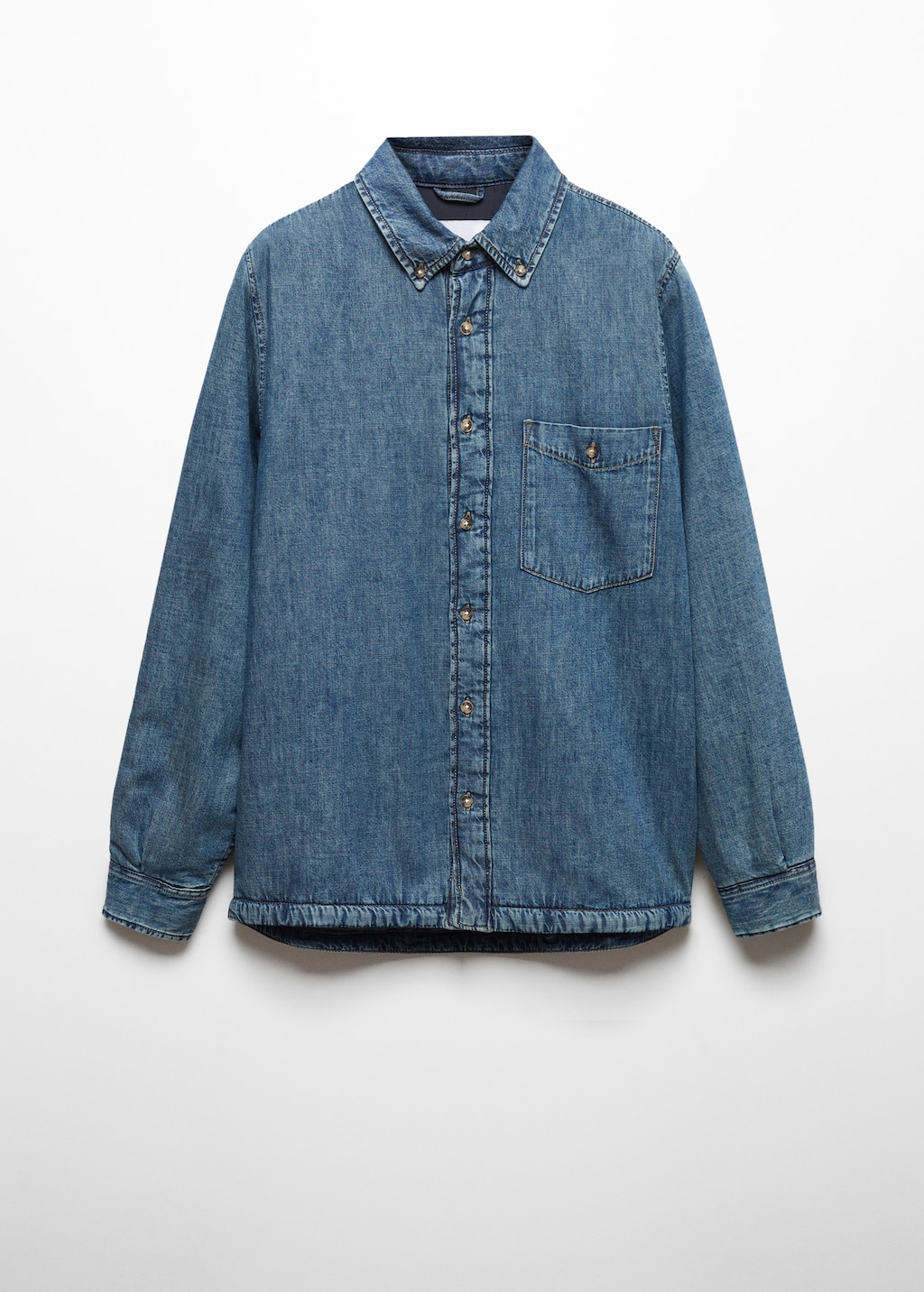 Quilted denim overshirt - Article without model