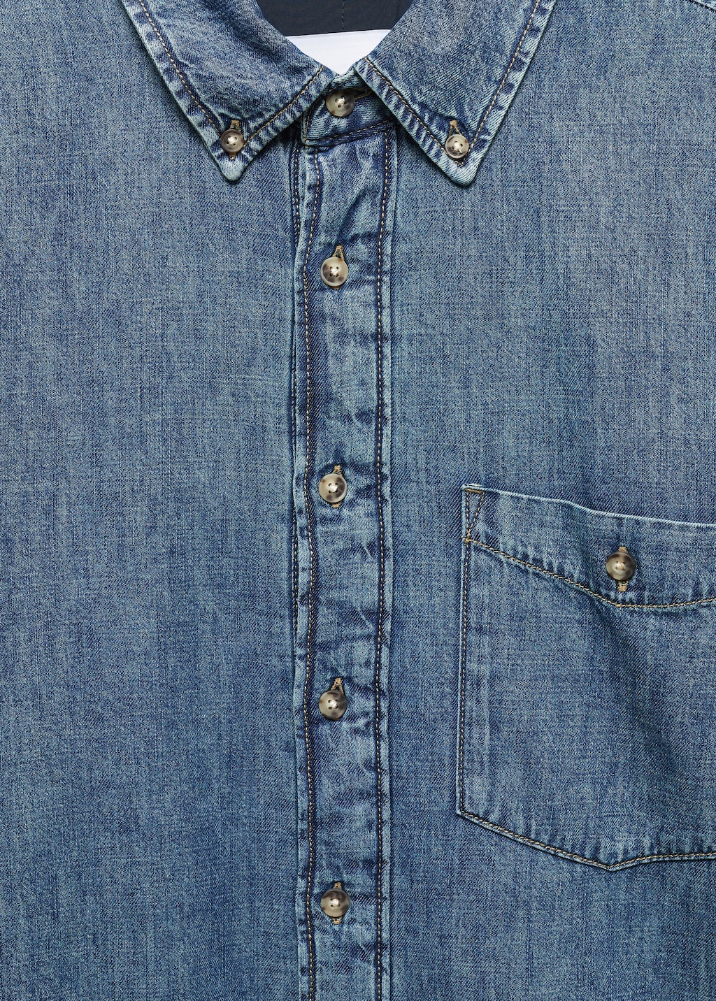 Quilted denim overshirt - Details of the article 8