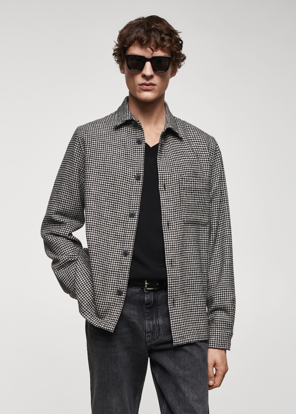 Houndstooth overshirt - Medium plane