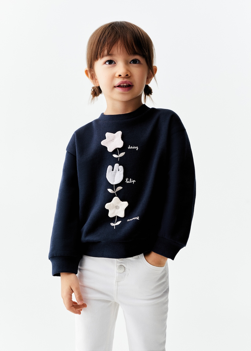 Embroidered drawing sweatshirt - Medium plane