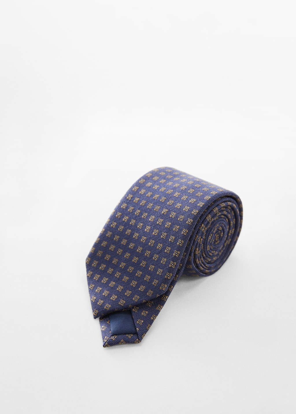 Printed silk tie - Medium plane