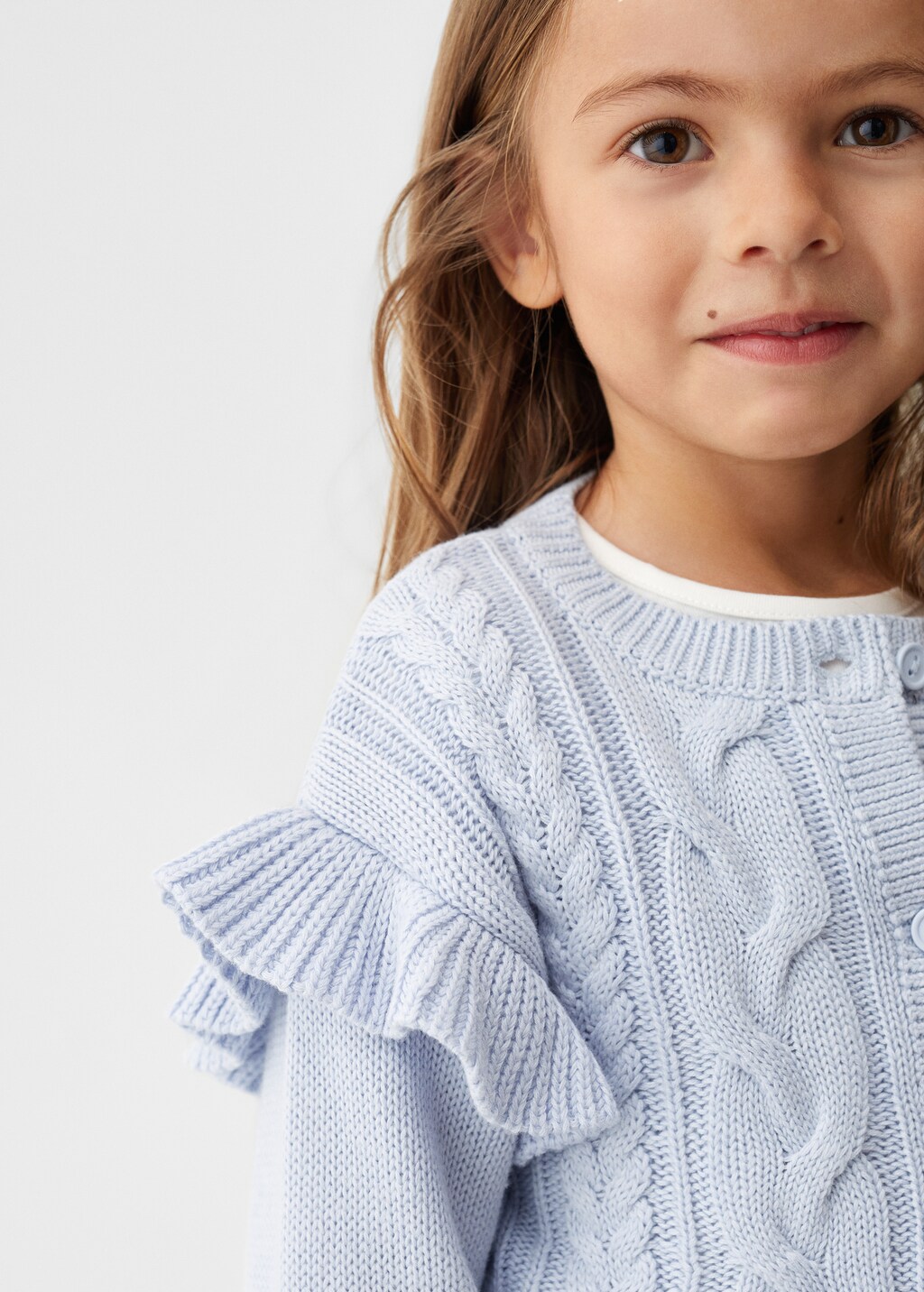 Ruffle  knit cardigan - Details of the article 1