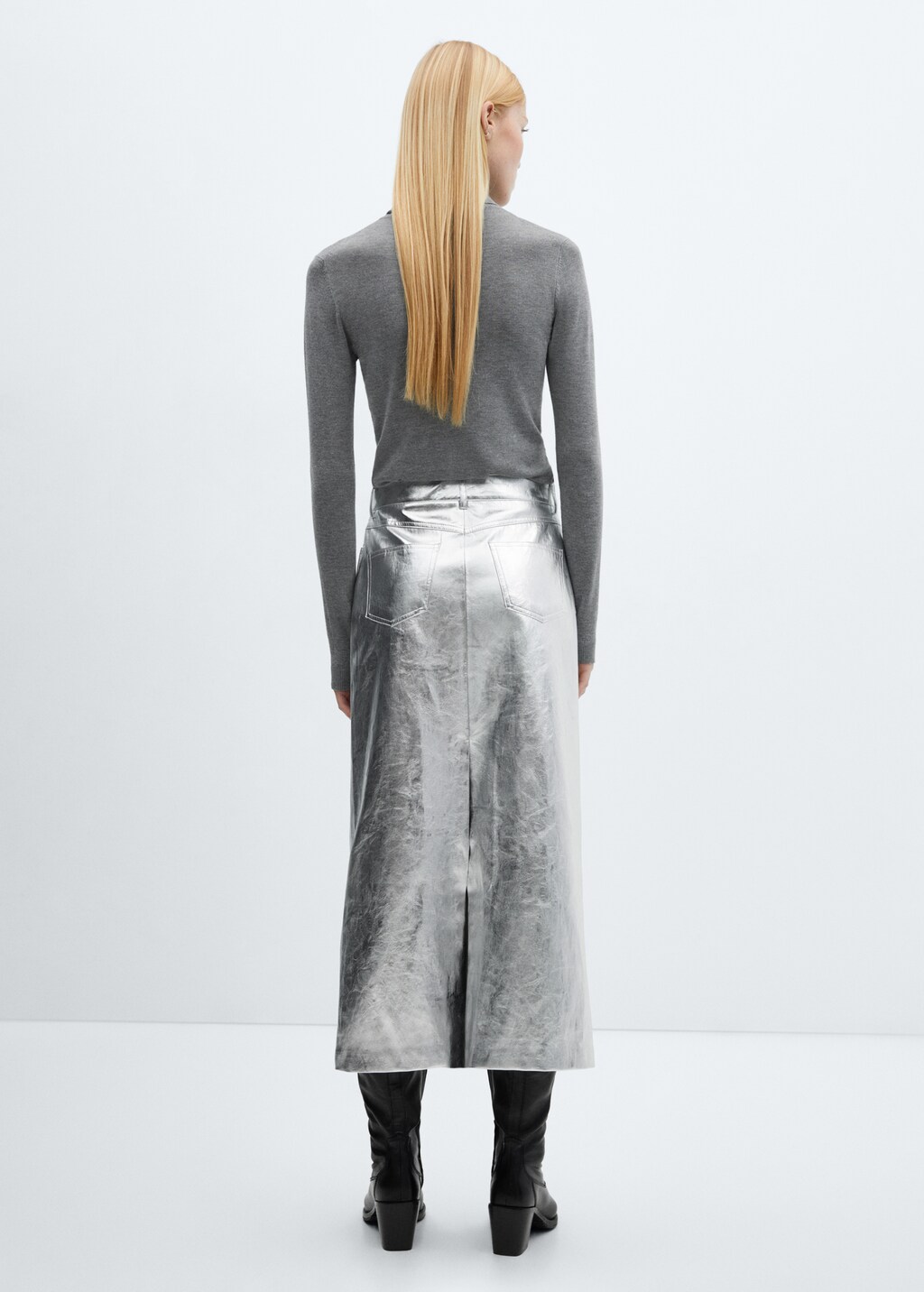 Metallic midi skirt - Reverse of the article