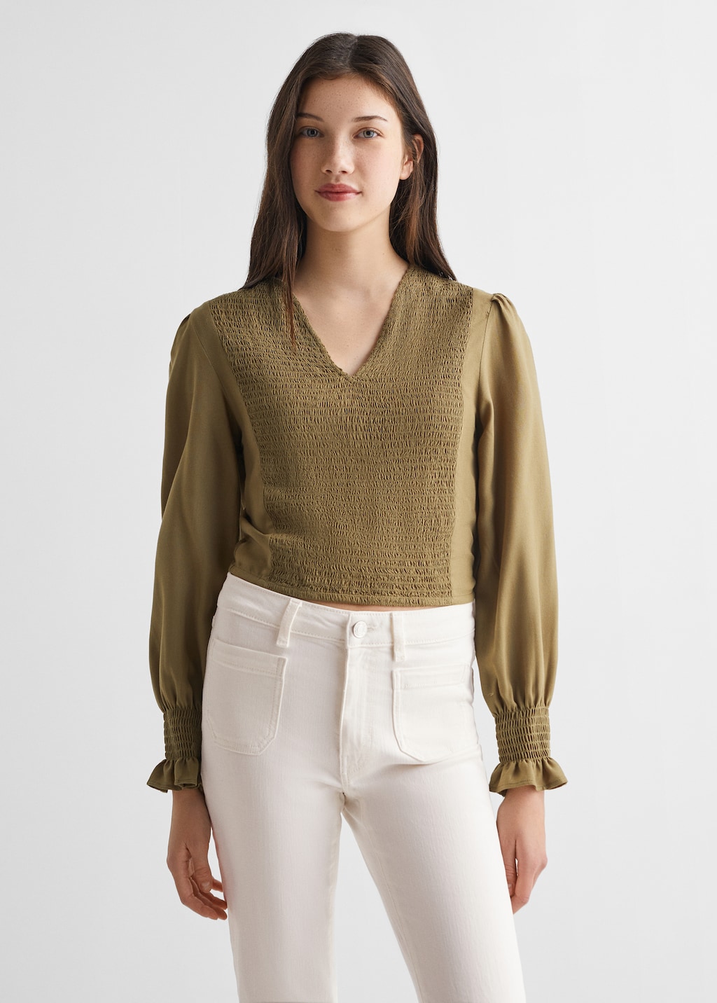 Ruched flowing blouse - Medium plane