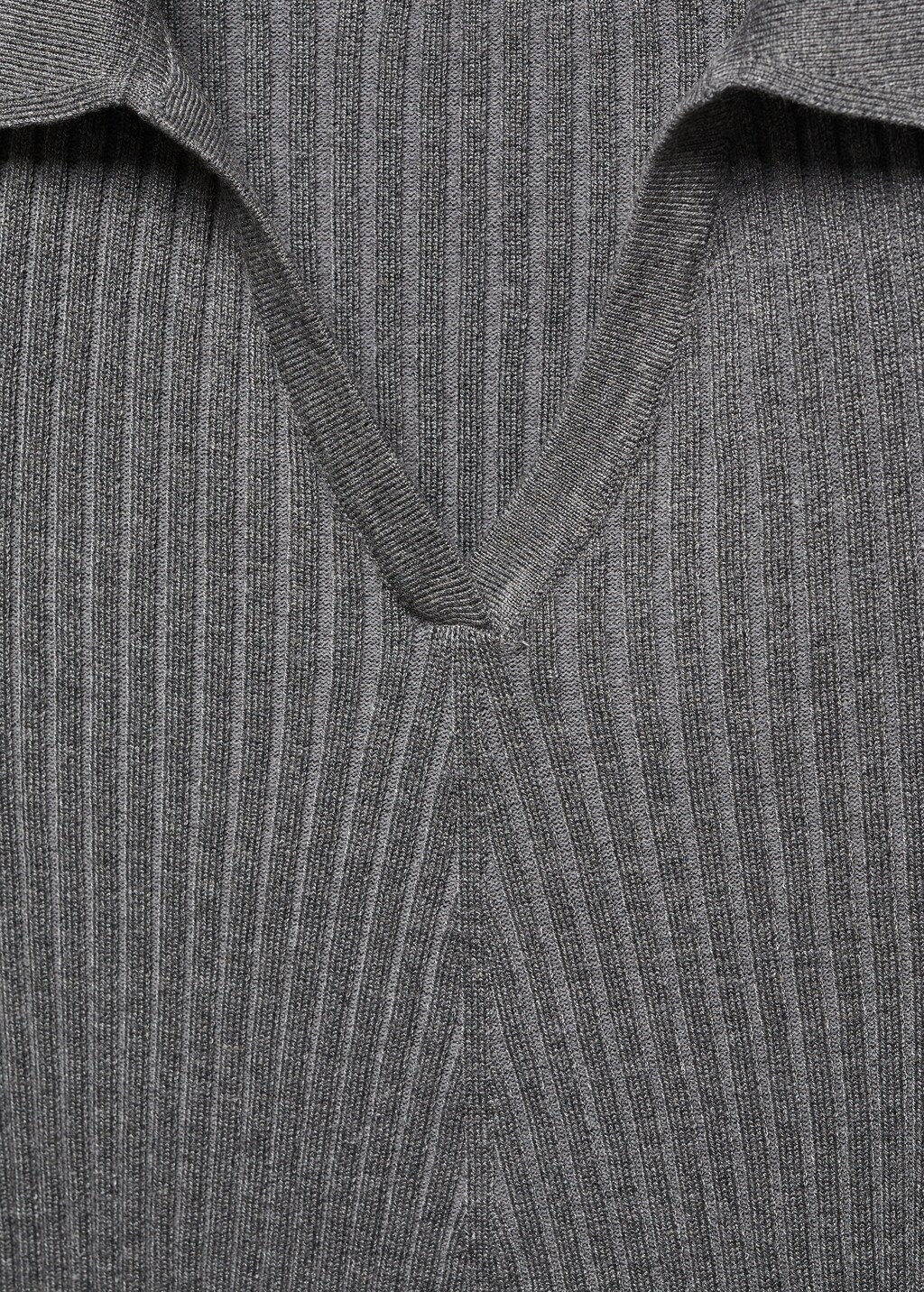 Polo-neck ribbed sweater - Details of the article 8