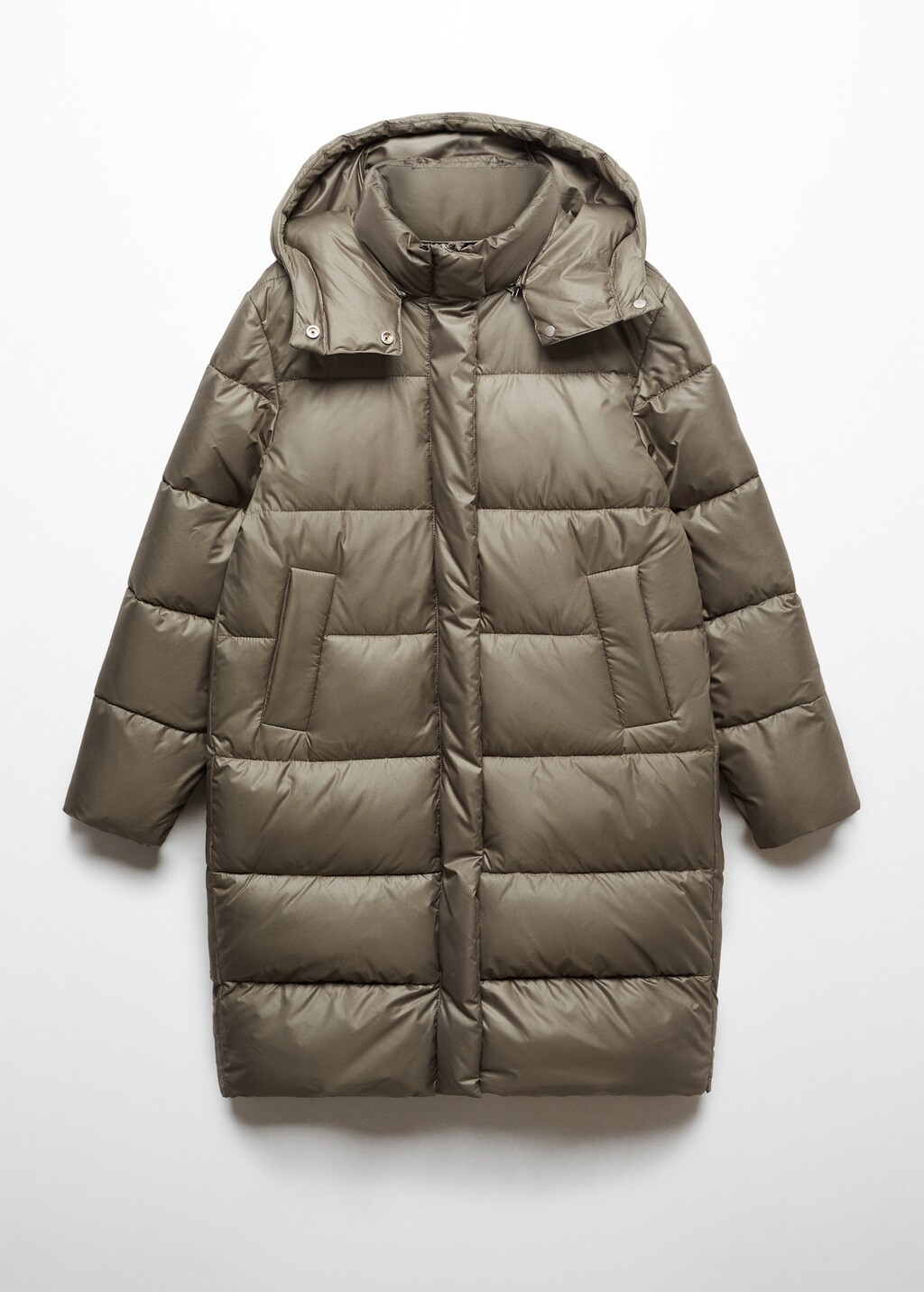 Detachable hood quilted coat - Article without model