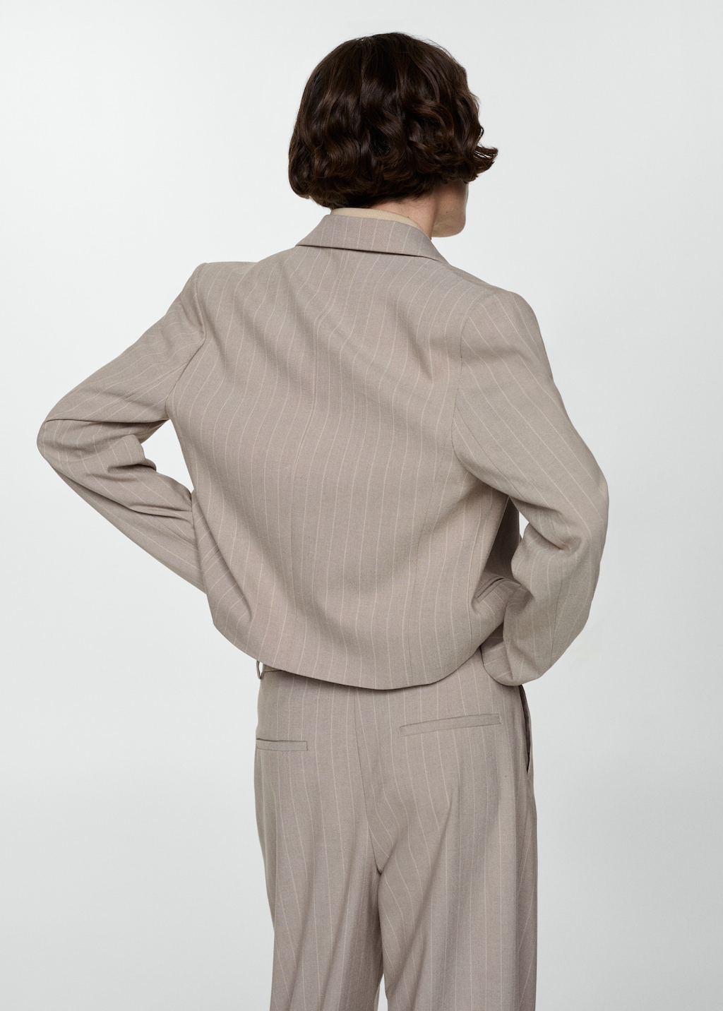 Cropped pinstripe jacket - Reverse of the article