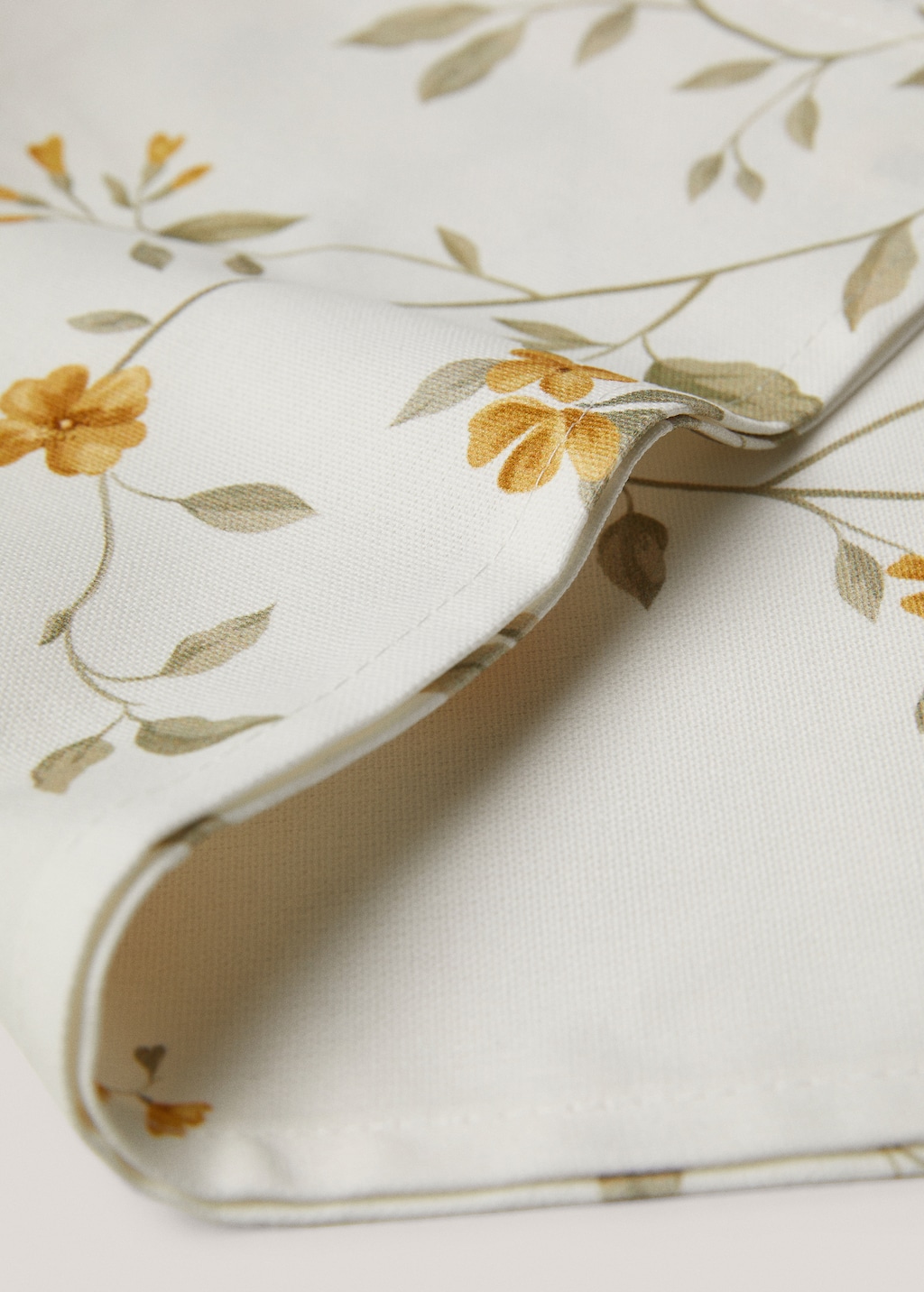 Floral-print cotton napkin - Details of the article 2