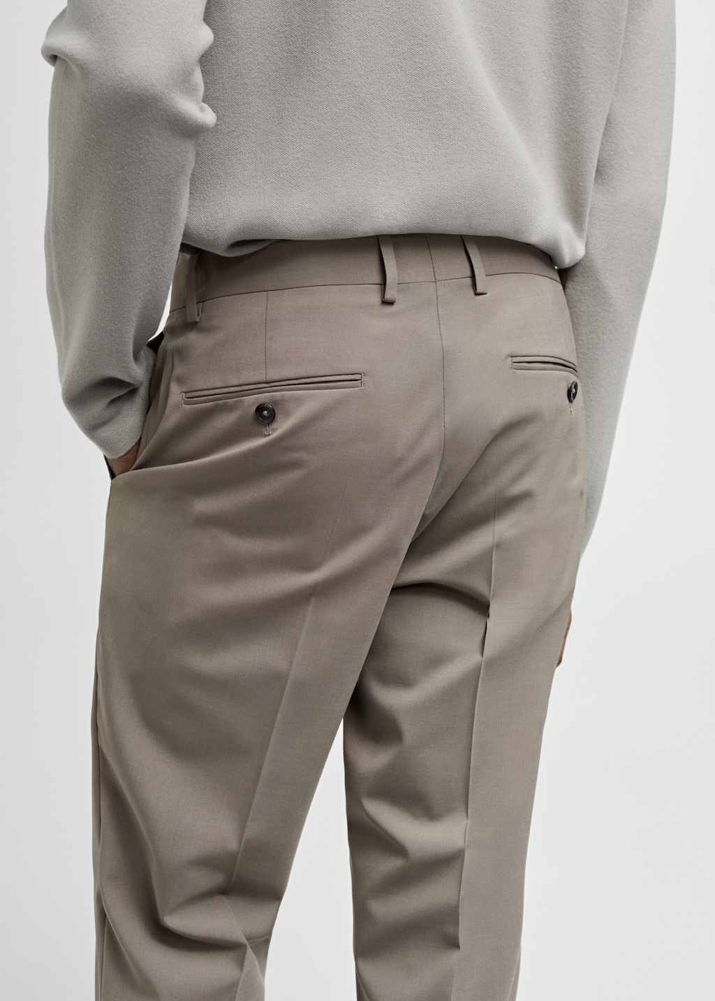 Slim Fit Anzughose aus Wollstoff - Detail des Artikels 4