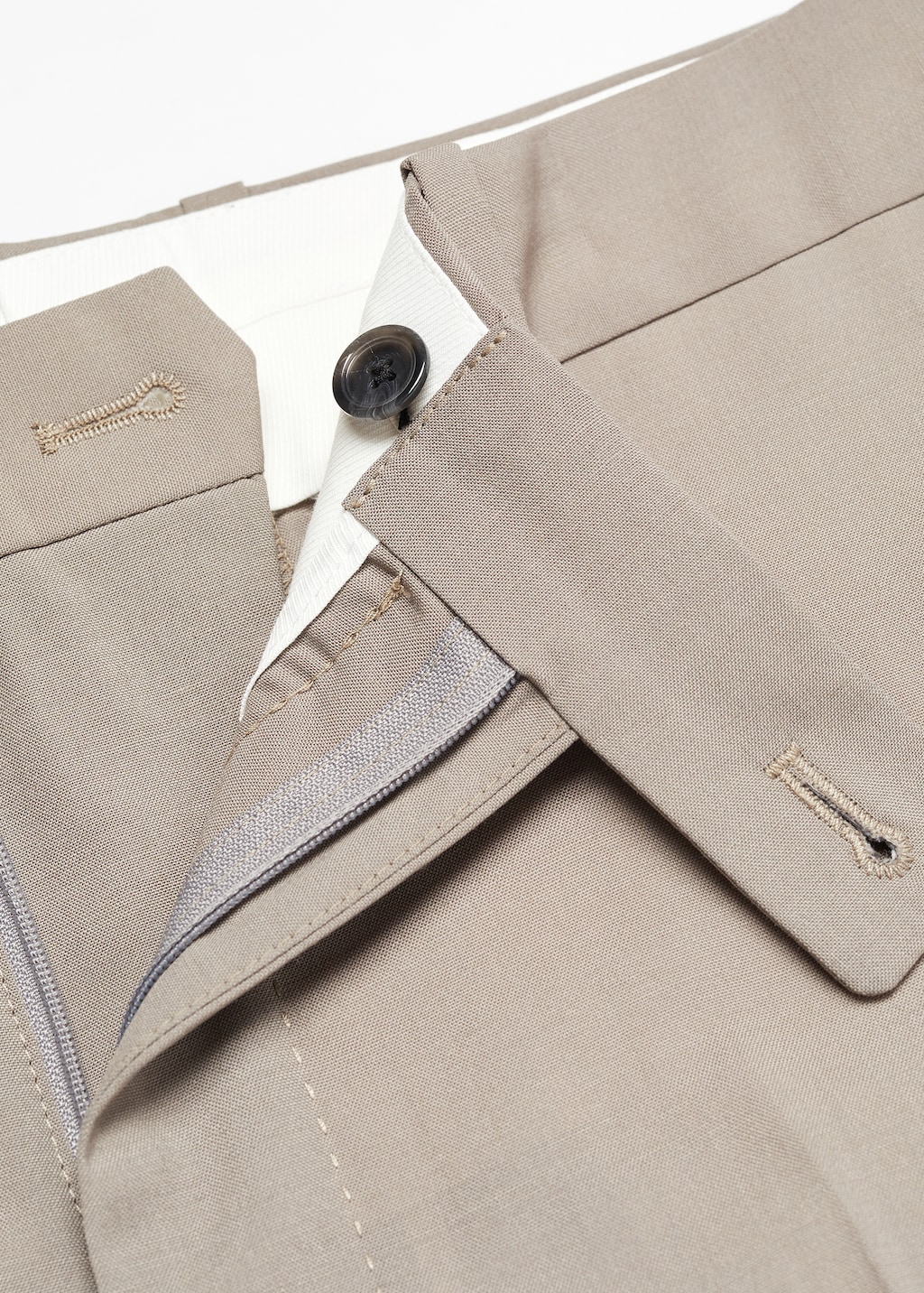 Slim fit wool suit trousers - Details of the article 8