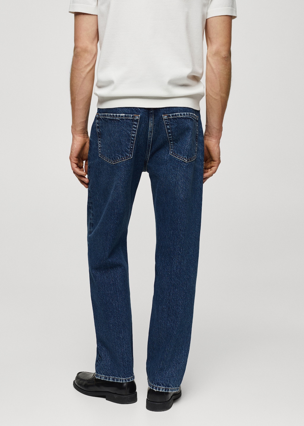 Regular-fit dark-wash jeans - Reverse of the article