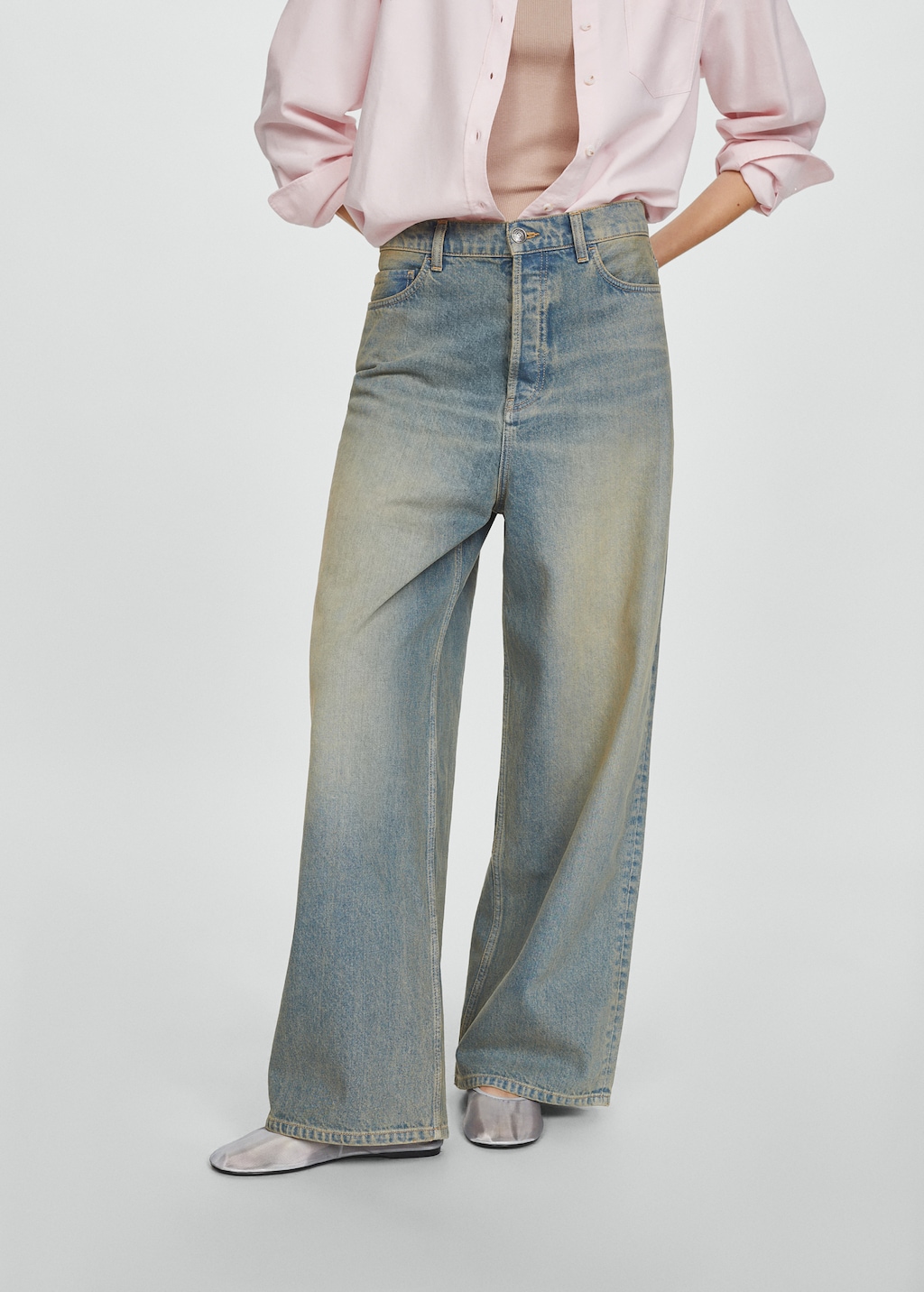 Low-rise loose-fit wideleg jeans - Medium plane