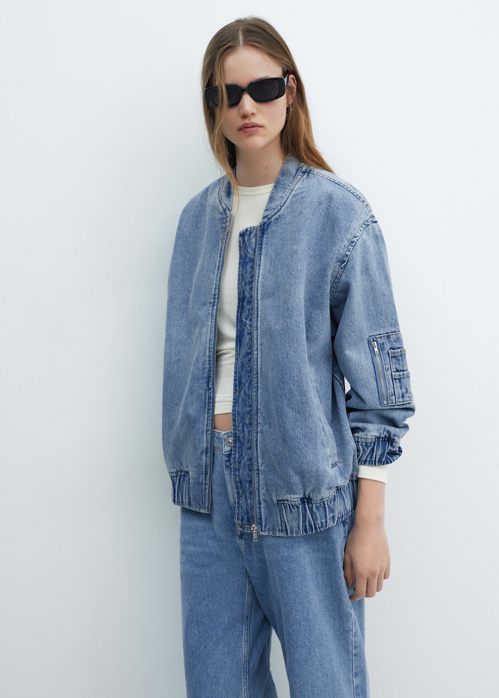 Denim bomber jacket - Medium plane