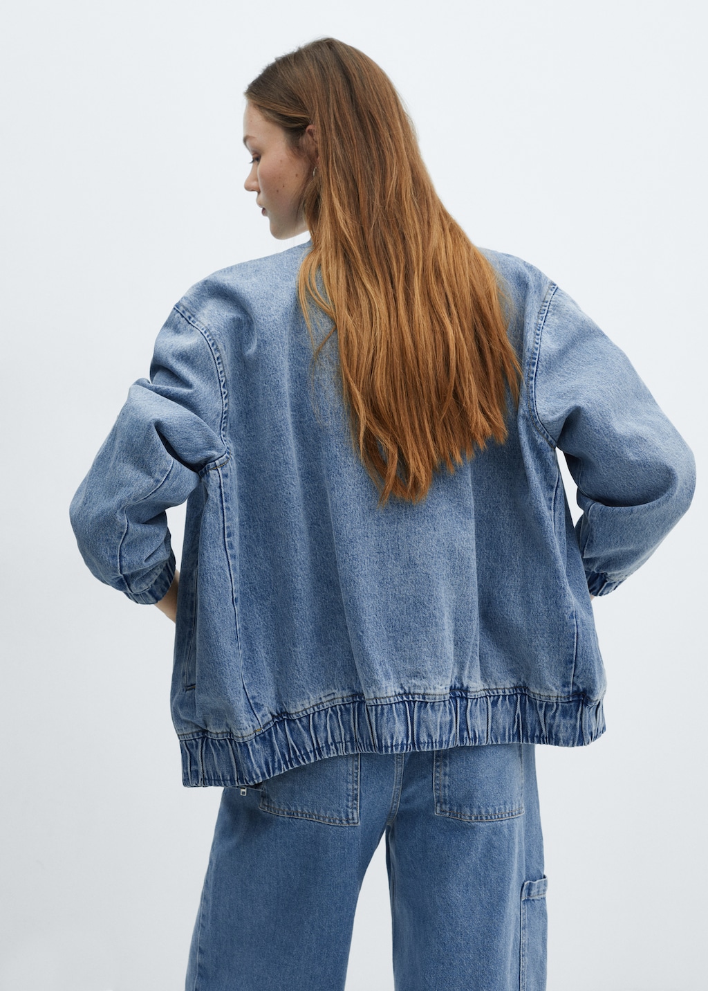 Denim bomber jacket - Reverse of the article