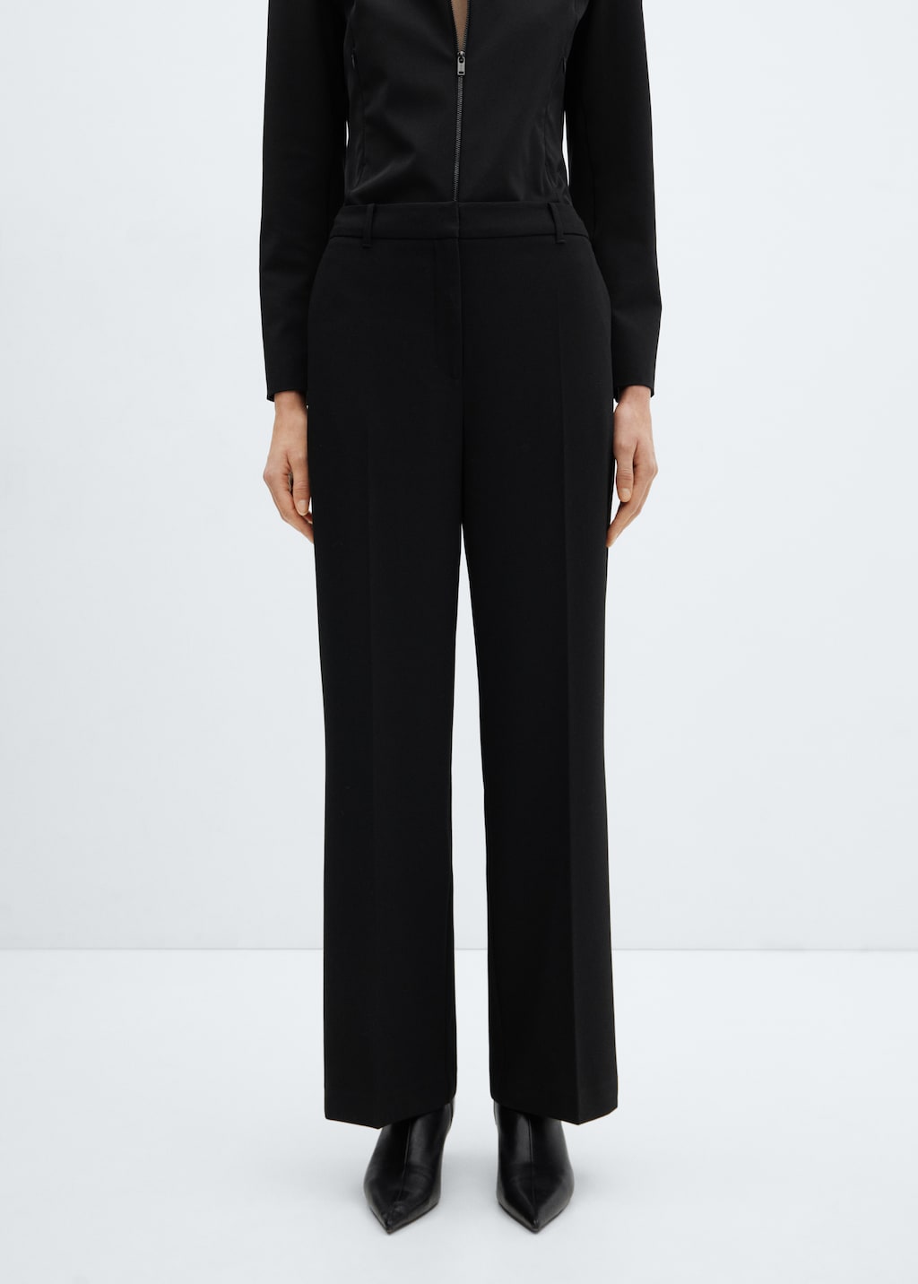 Low-waist wideleg trousers - Medium plane