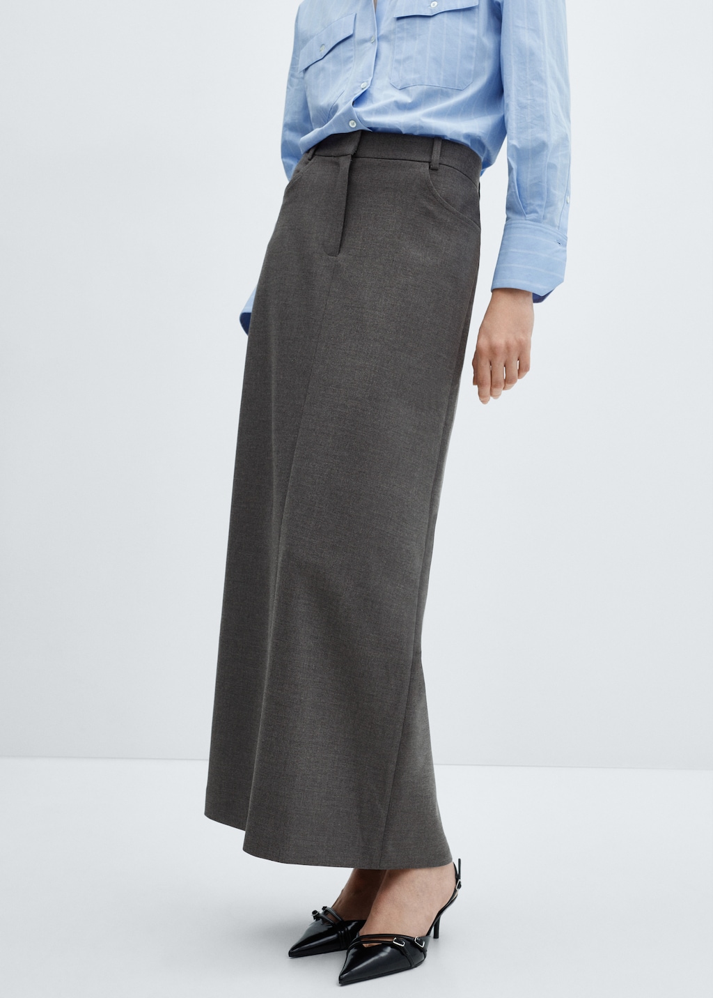 Slit long skirt - Medium plane