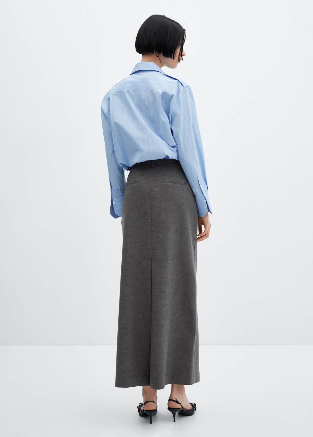 Slit long skirt - Reverse of the article