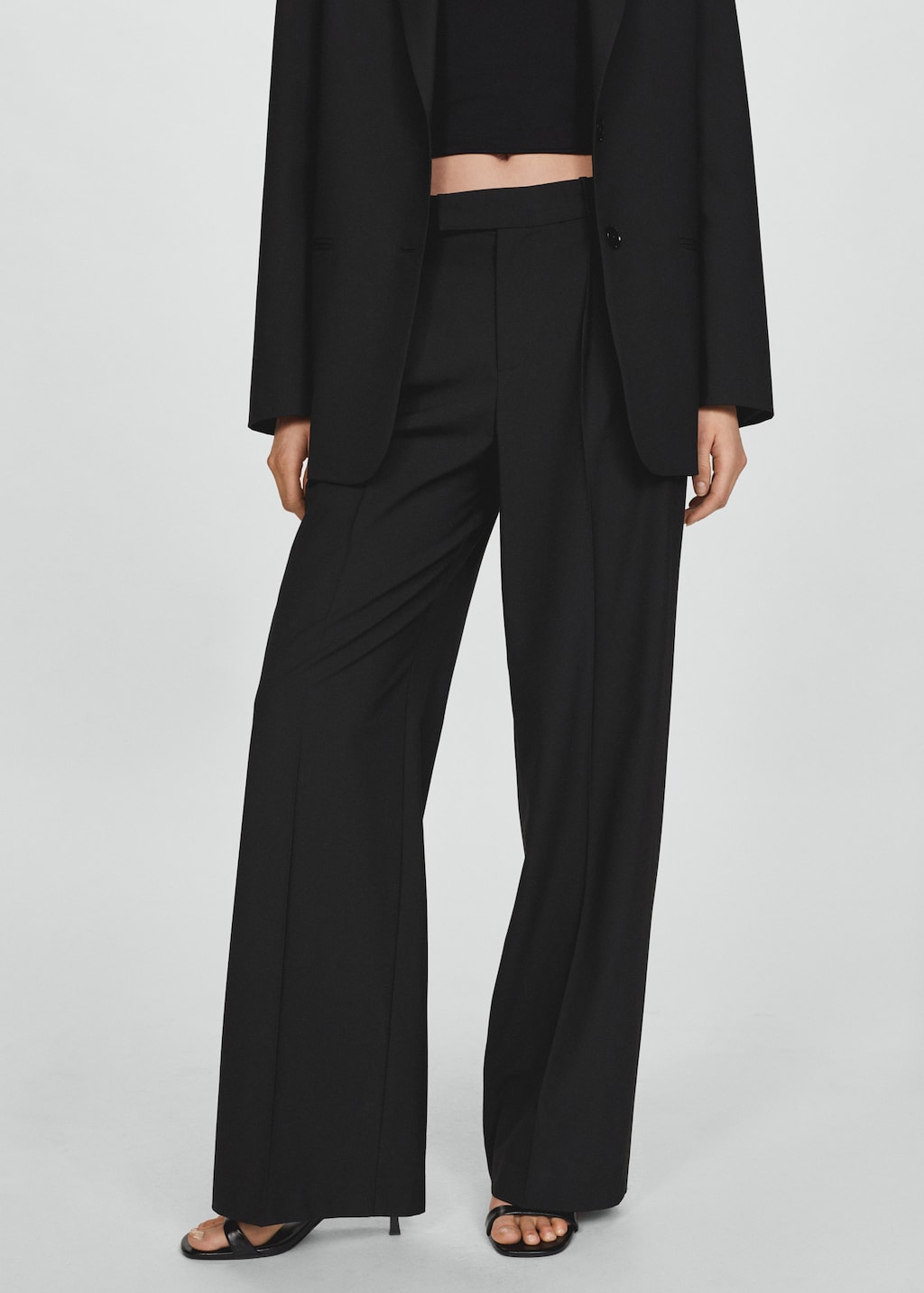 Wideleg suit trousers - Medium plane