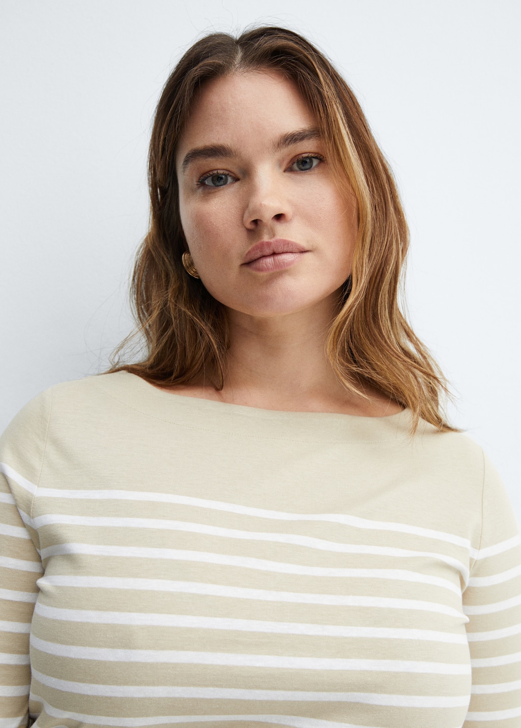 Striped boat-neck t-shirt - Details of the article 4