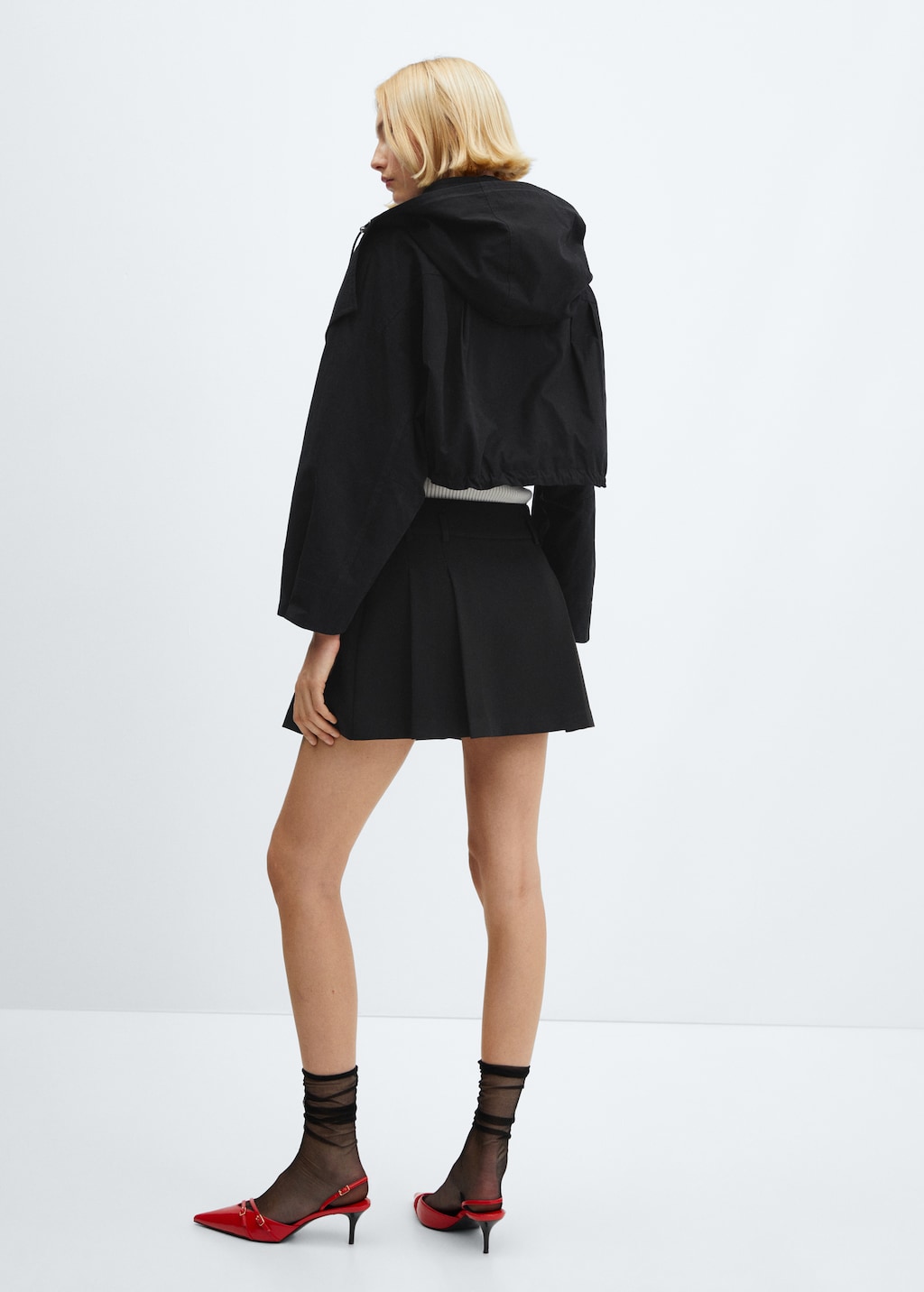 Cropped hooded parka - Reverse of the article