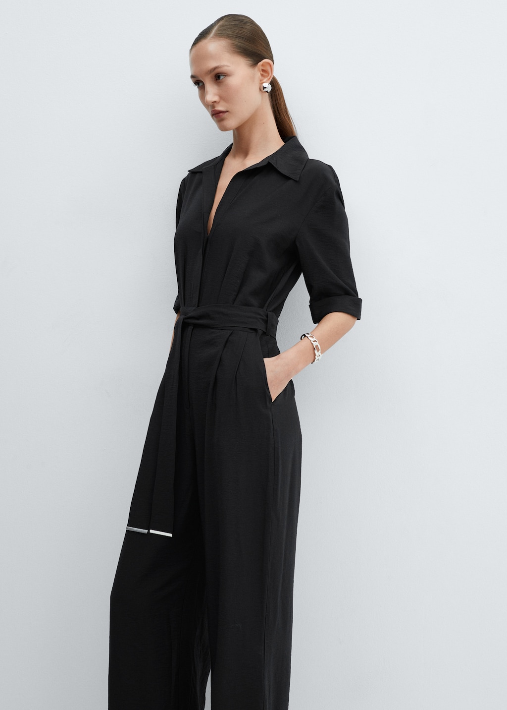 Belt long jumpsuit - Details of the article 1