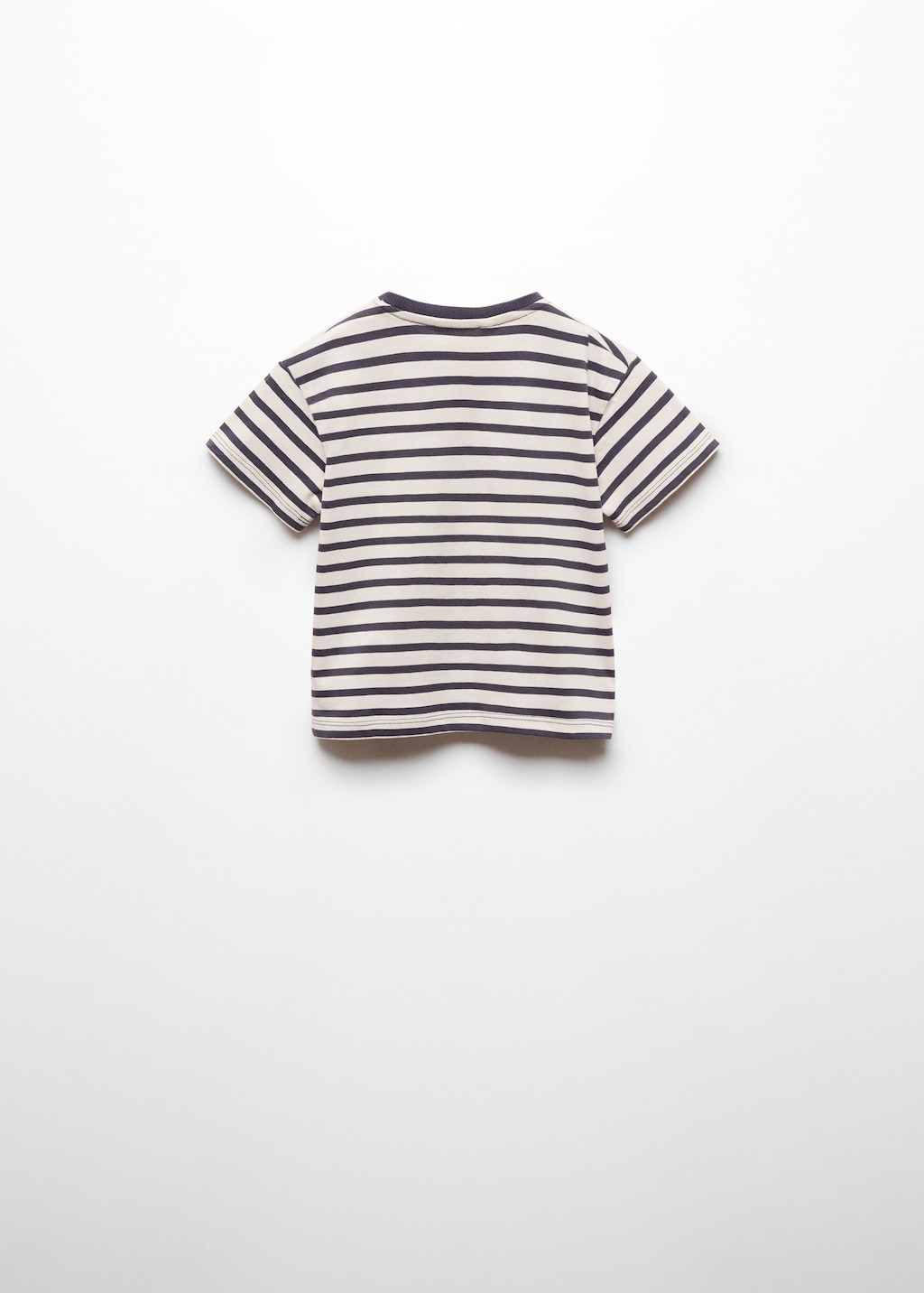 Striped cotton T-shirt - Reverse of the article