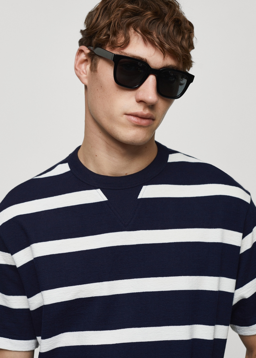 100% cotton stripe-print t-shirt - Details of the article 1