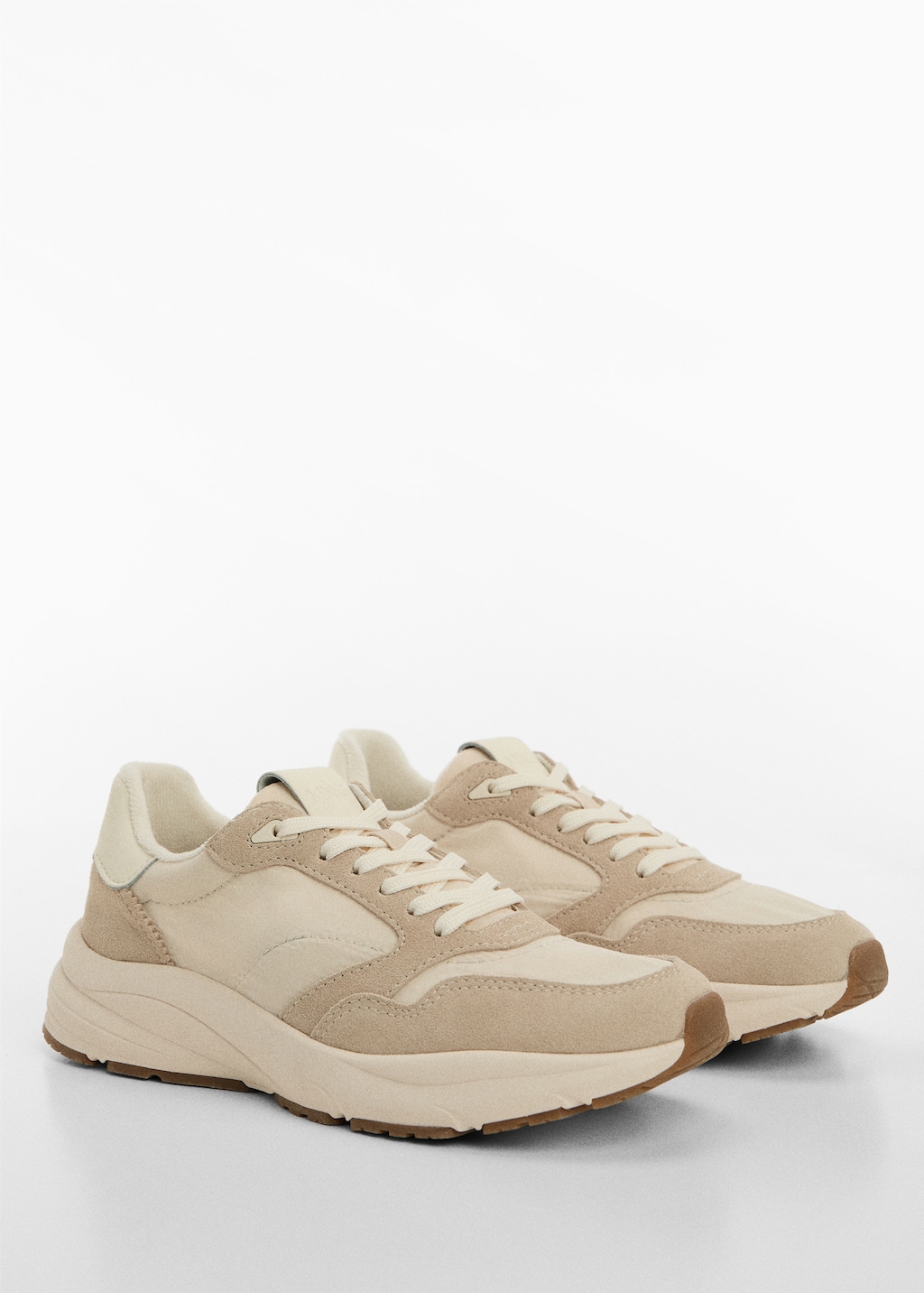 Leather panel sneakers - Medium plane