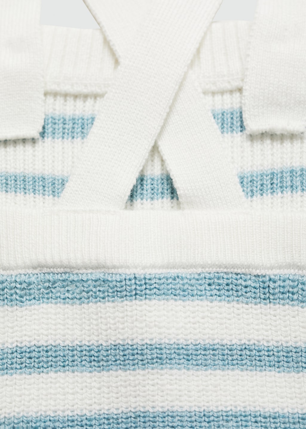 Striped knitted romper - Details of the article 0