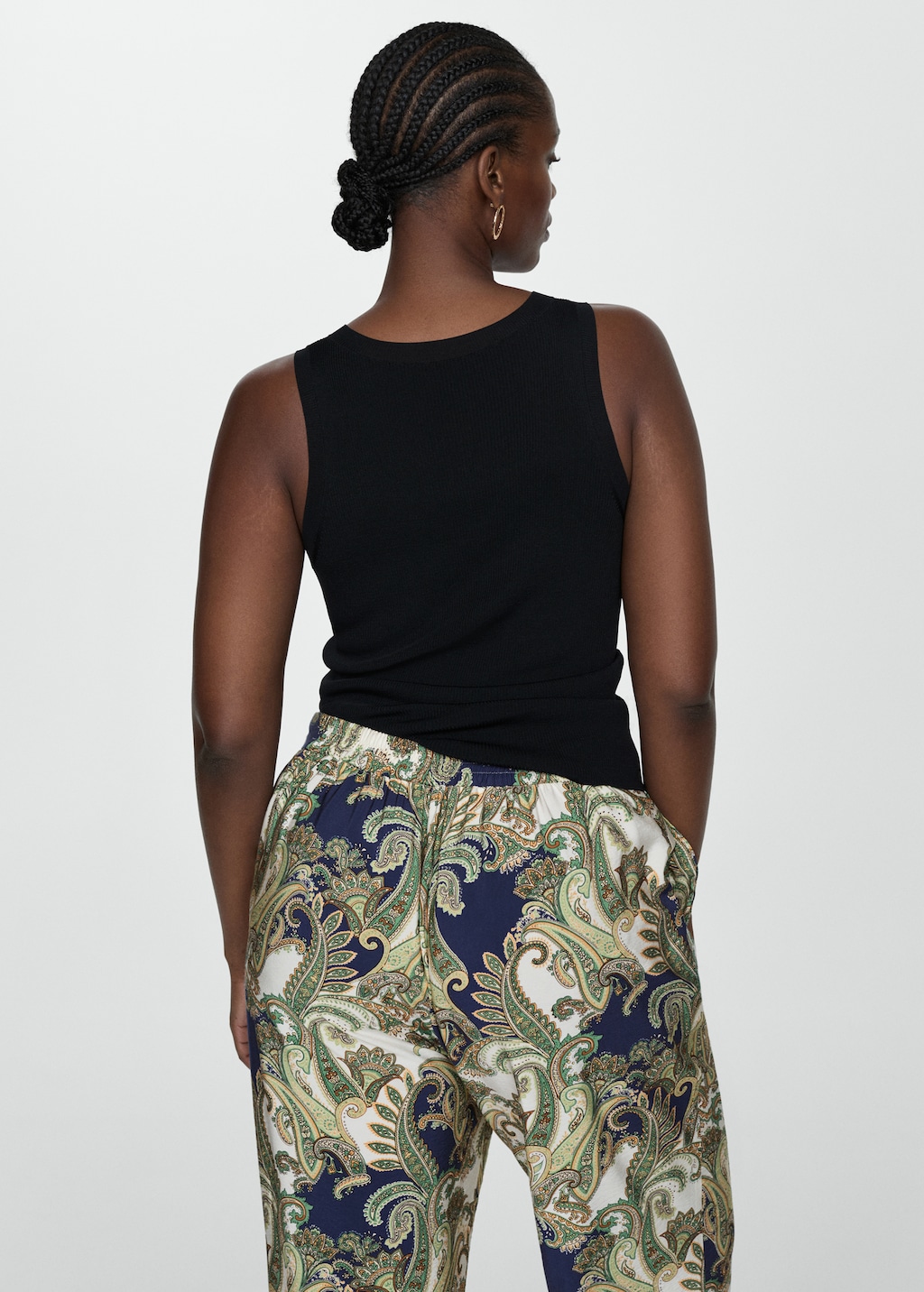 Printed trousers with bow - Details of the article 4