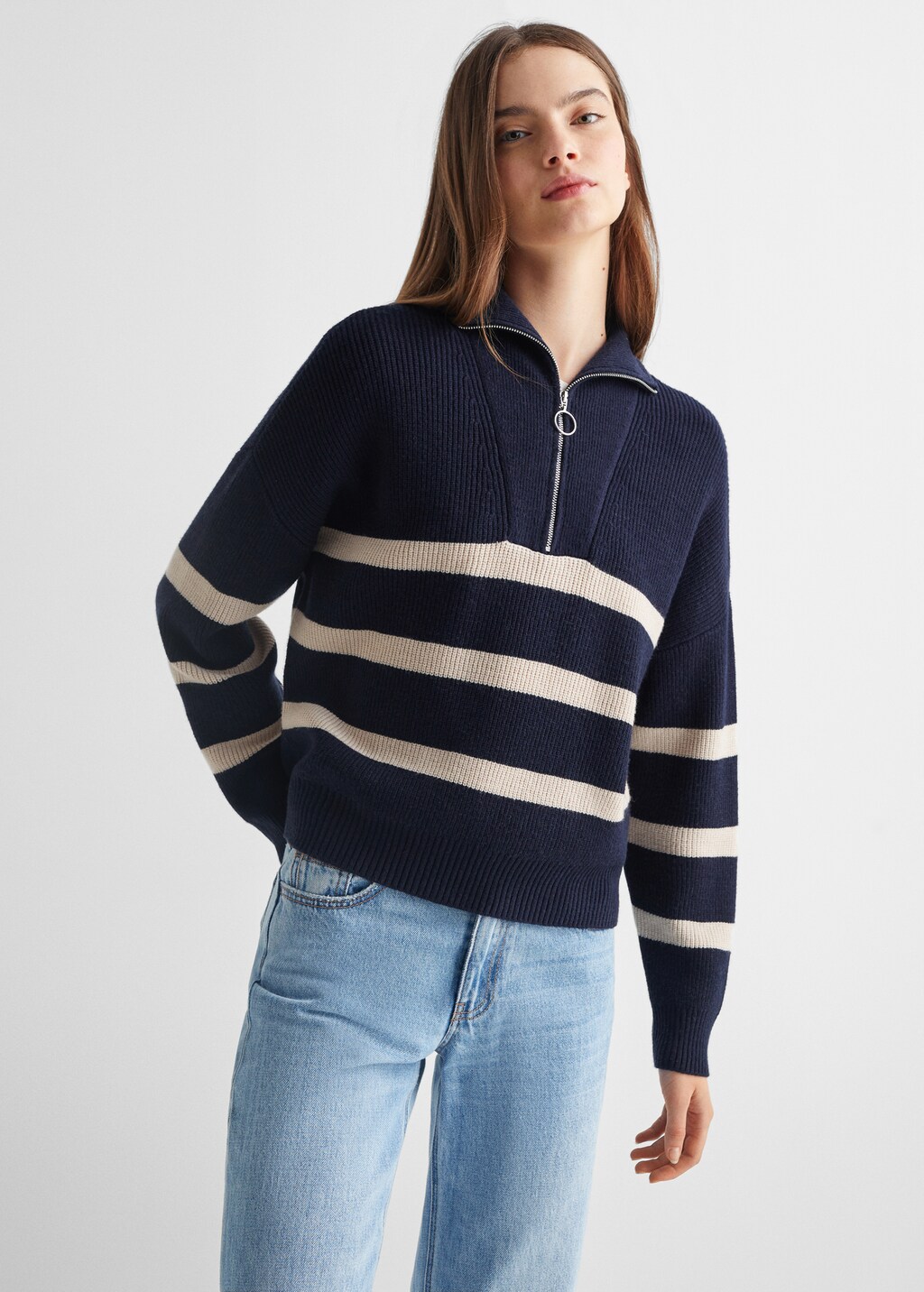 Zip knit sweater - Medium plane