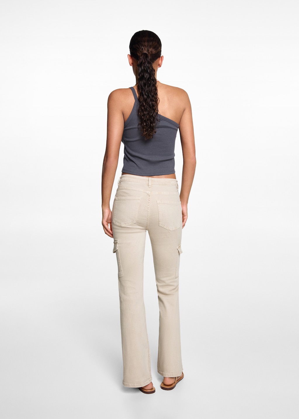 Flared cargo trousers - Reverse of the article