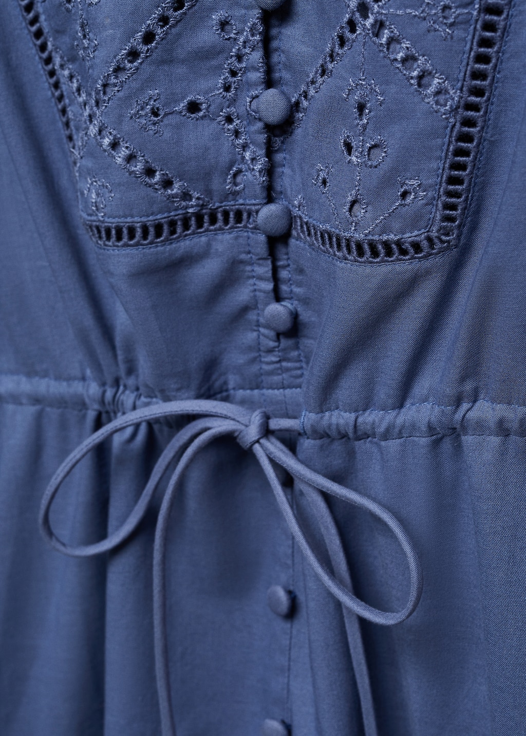 Embroidered details shirt dress - Details of the article 8