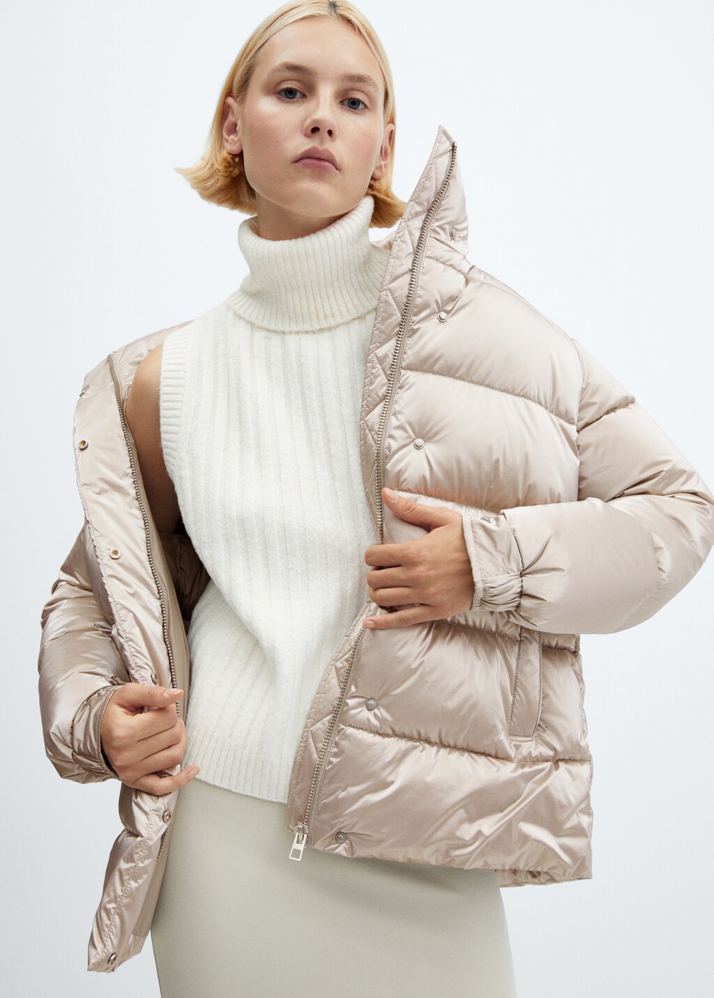 Water-repellent quilted coat - Details of the article 3