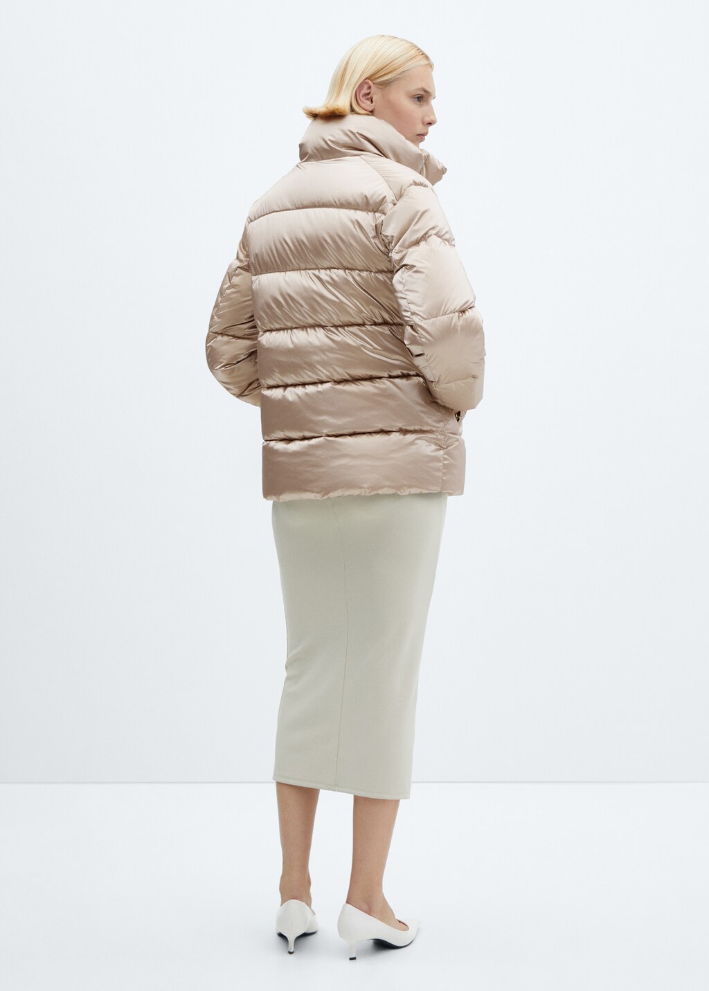 Water-repellent quilted coat - Reverse of the article