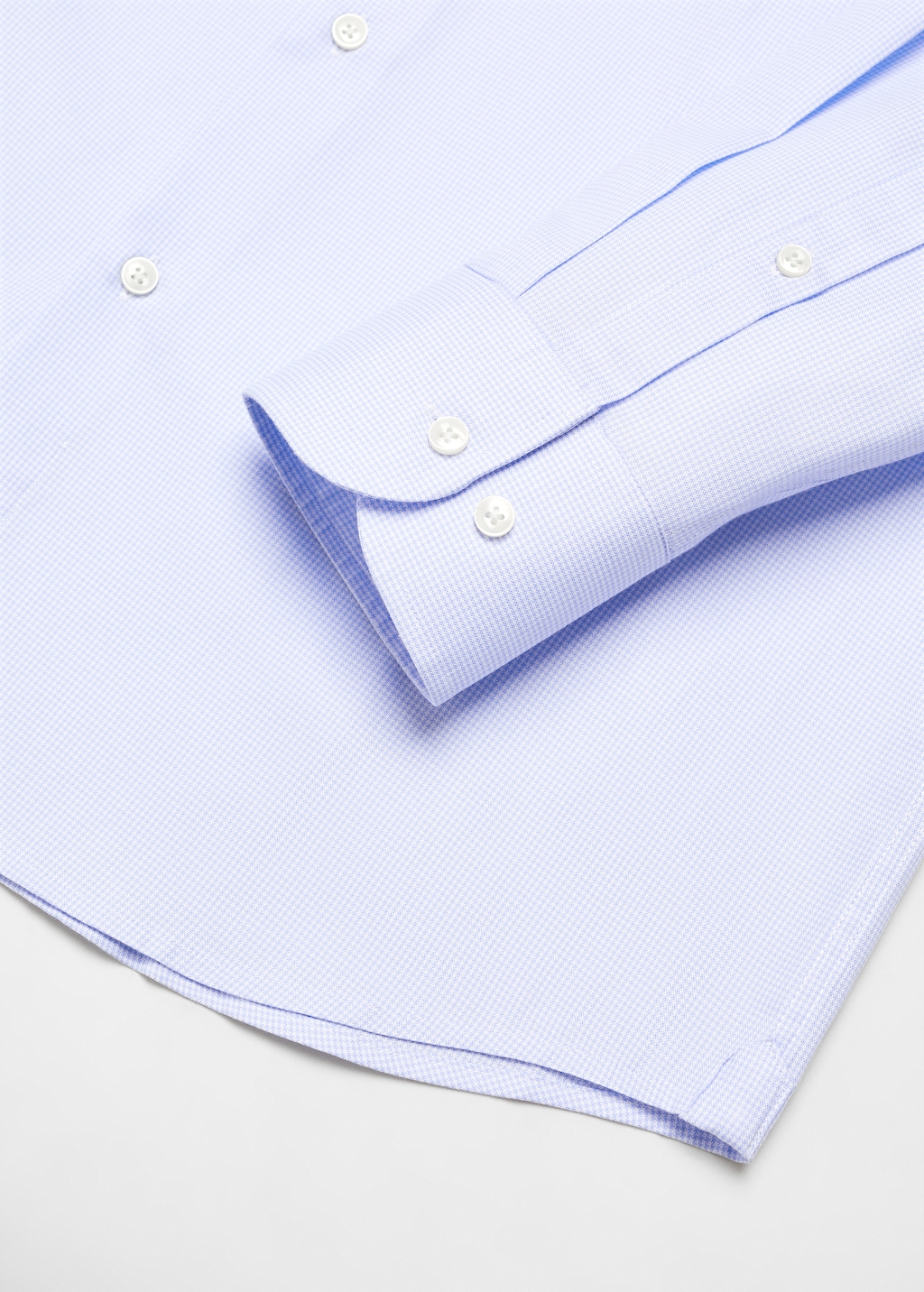 Slim fit structured suit shirt - Details of the article 0