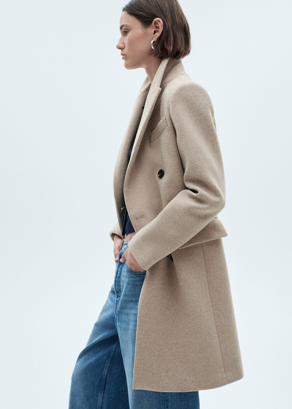 Double-breasted wool coat - Details of the article 2