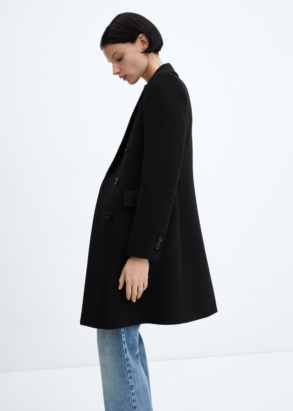 Double-breasted wool coat - Details of the article 2