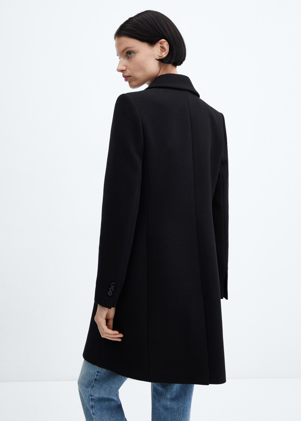 Double-breasted wool coat - Reverse of the article