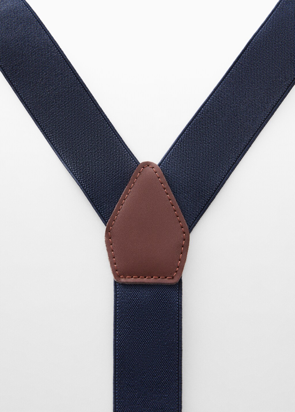 Adjustable elastic straps with leather details - Medium plane