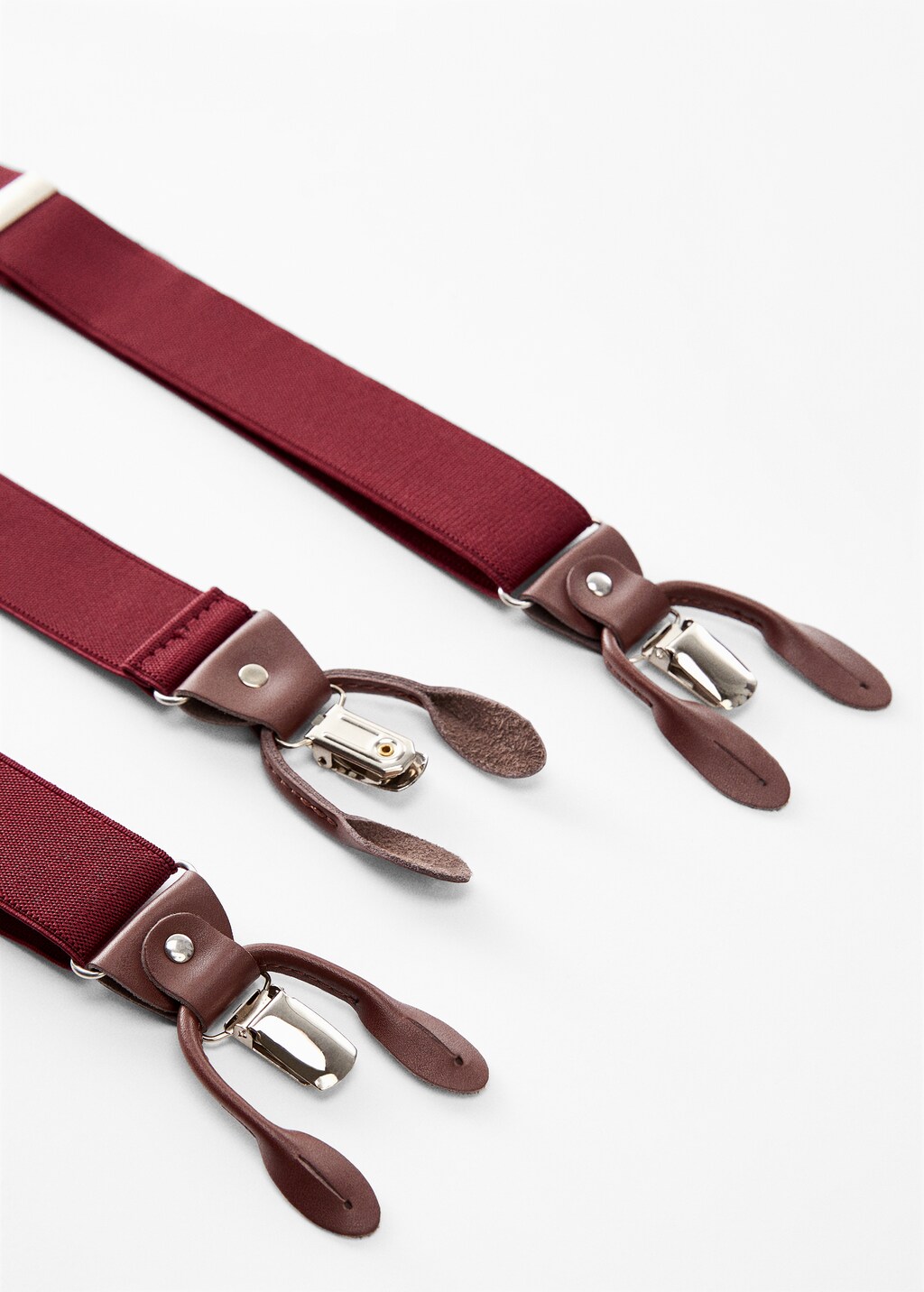 Adjustable elastic straps with leather details - Details of the article 1